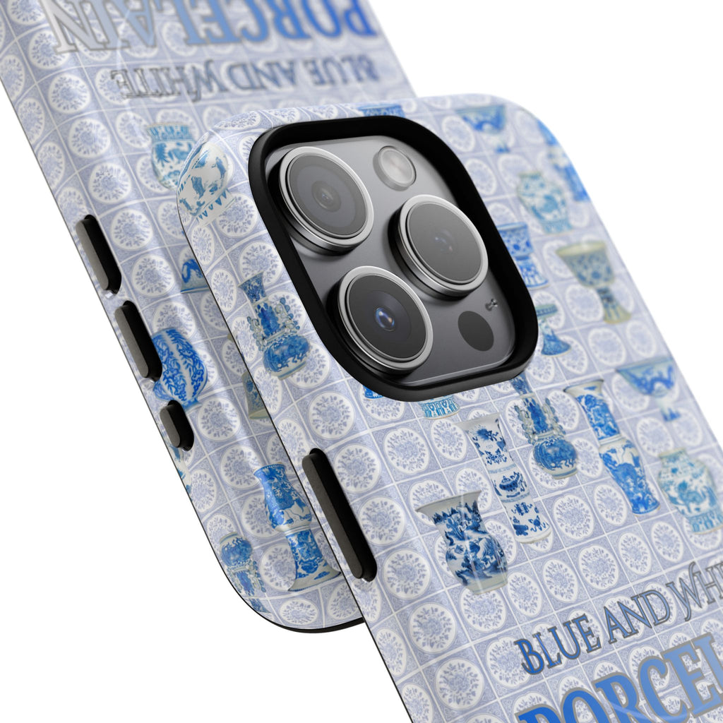 MEHIST004 Blue & White Porcelain Magnetic Tough Phone Case