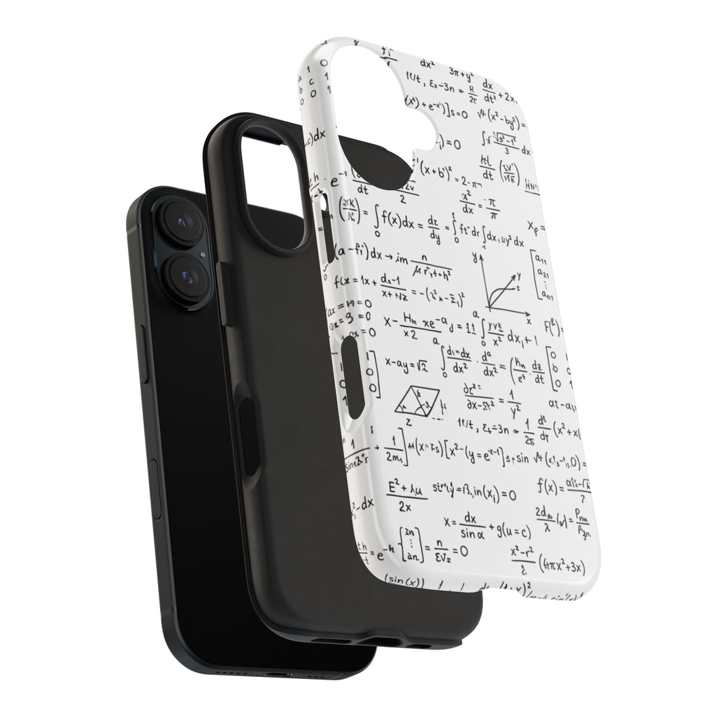 NO003 Math Equations Tough Phone Case — Vintage Handwritten Formula Protective Cover