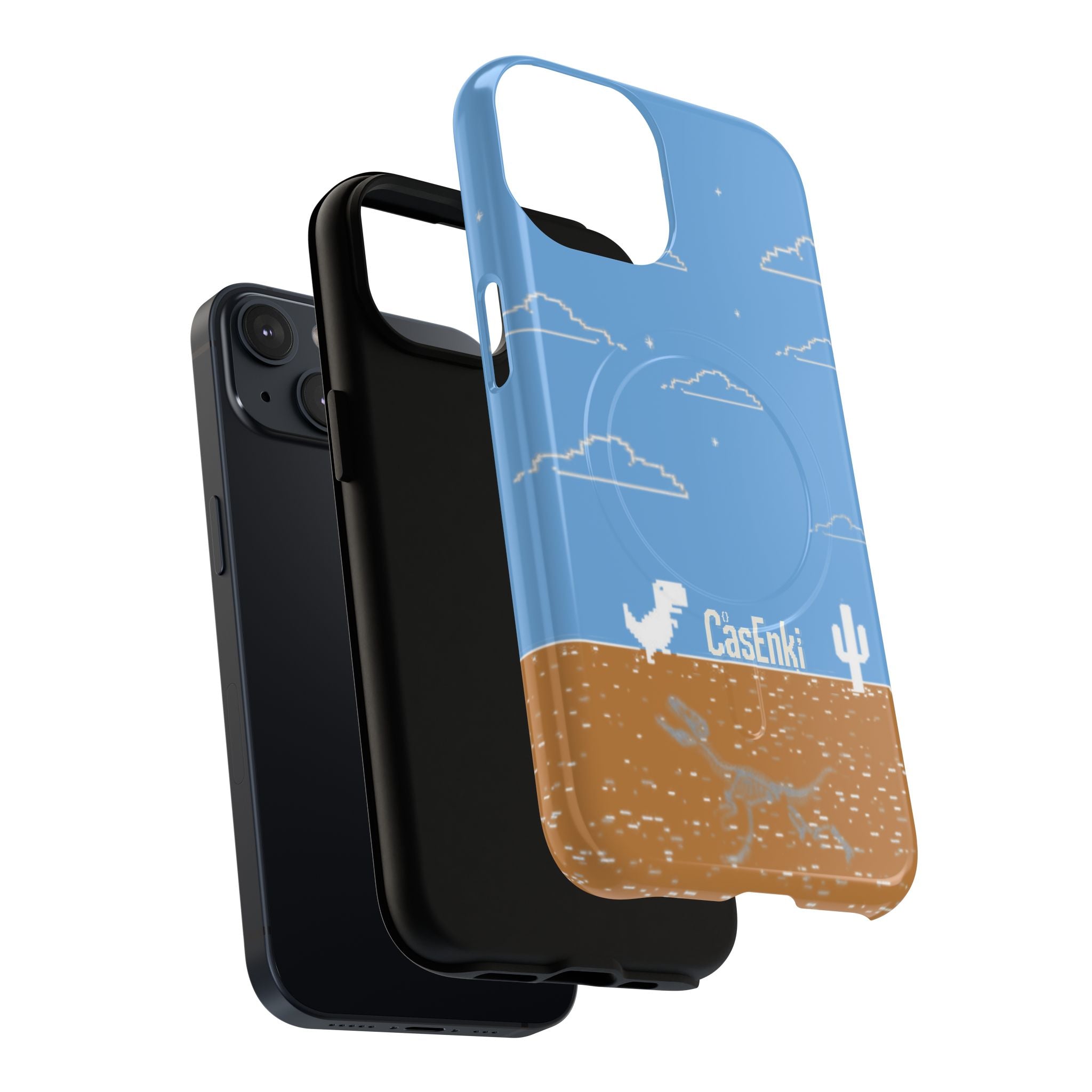 MEME004 iPhone Tough Magnetic Case — Pixel Runner Desert Design