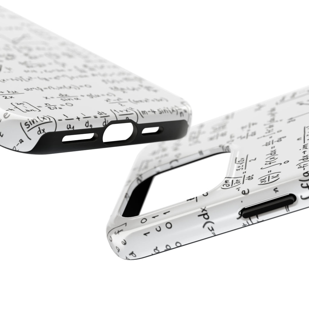 NO003 Math Equations Tough Phone Case — Vintage Handwritten Formula Protective Cover