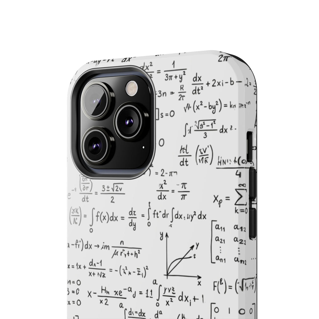 NO003 Math Equations Tough Phone Case — Vintage Handwritten Formula Protective Cover
