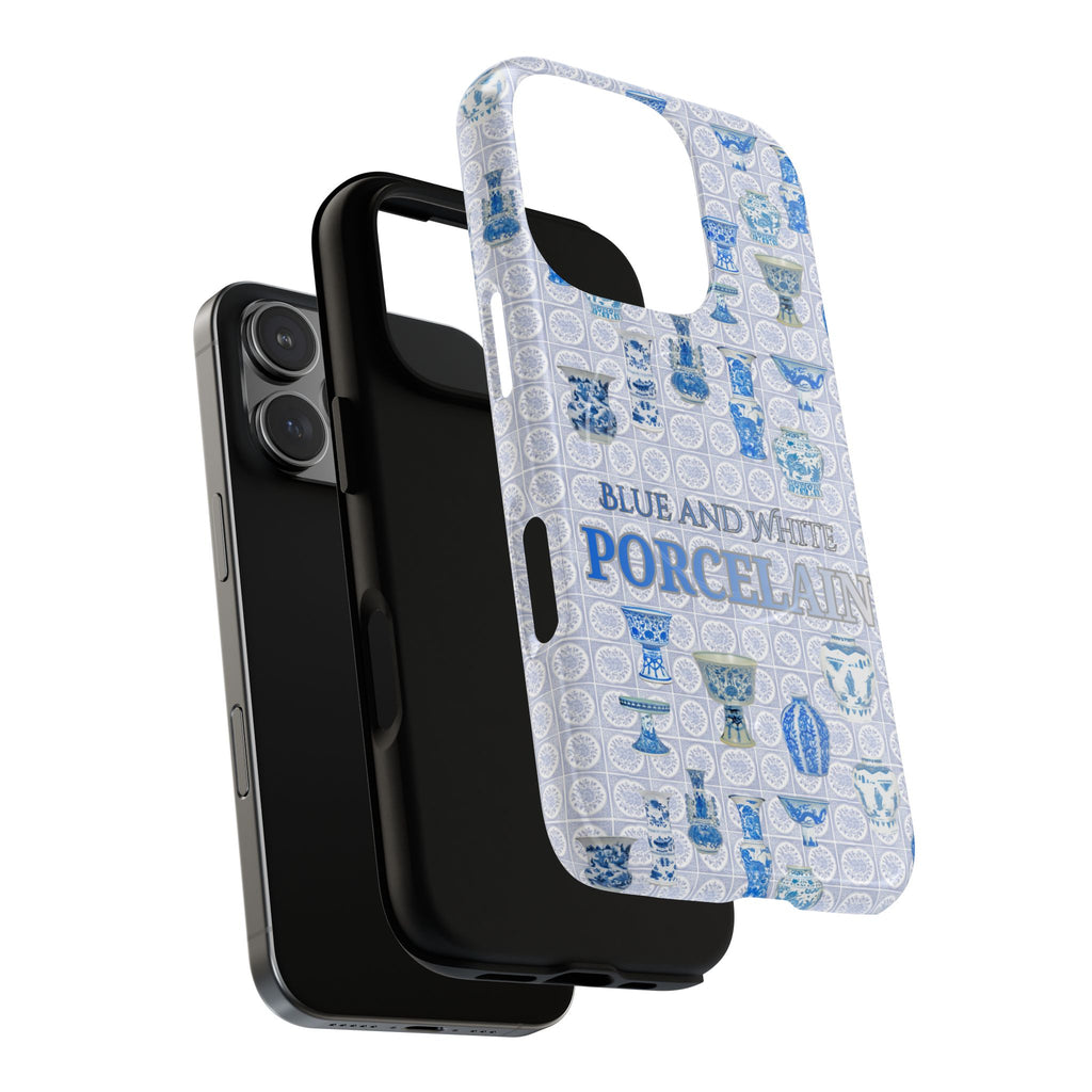 MEHIST004 Blue & White Porcelain Magnetic Tough Phone Case