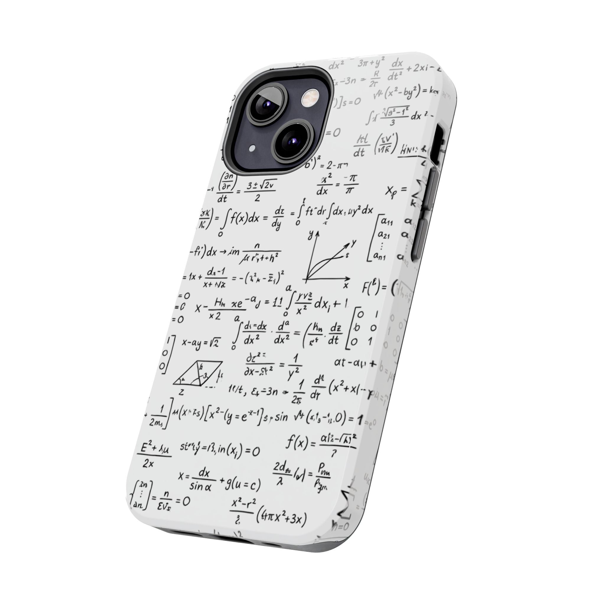 NO003 Math Equations Tough Phone Case — Vintage Handwritten Formula Protective Cover