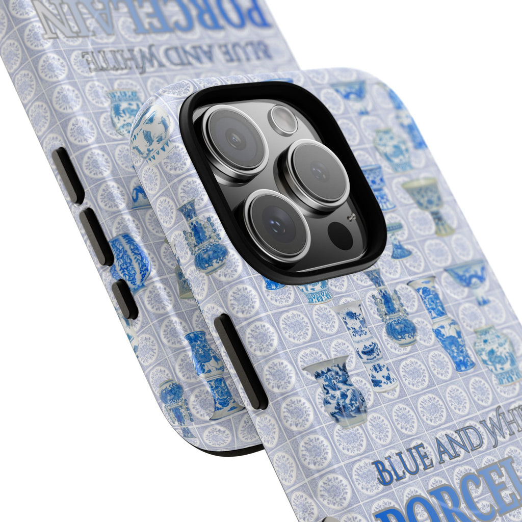 MEHIST004 Blue & White Porcelain Magnetic Tough Phone Case
