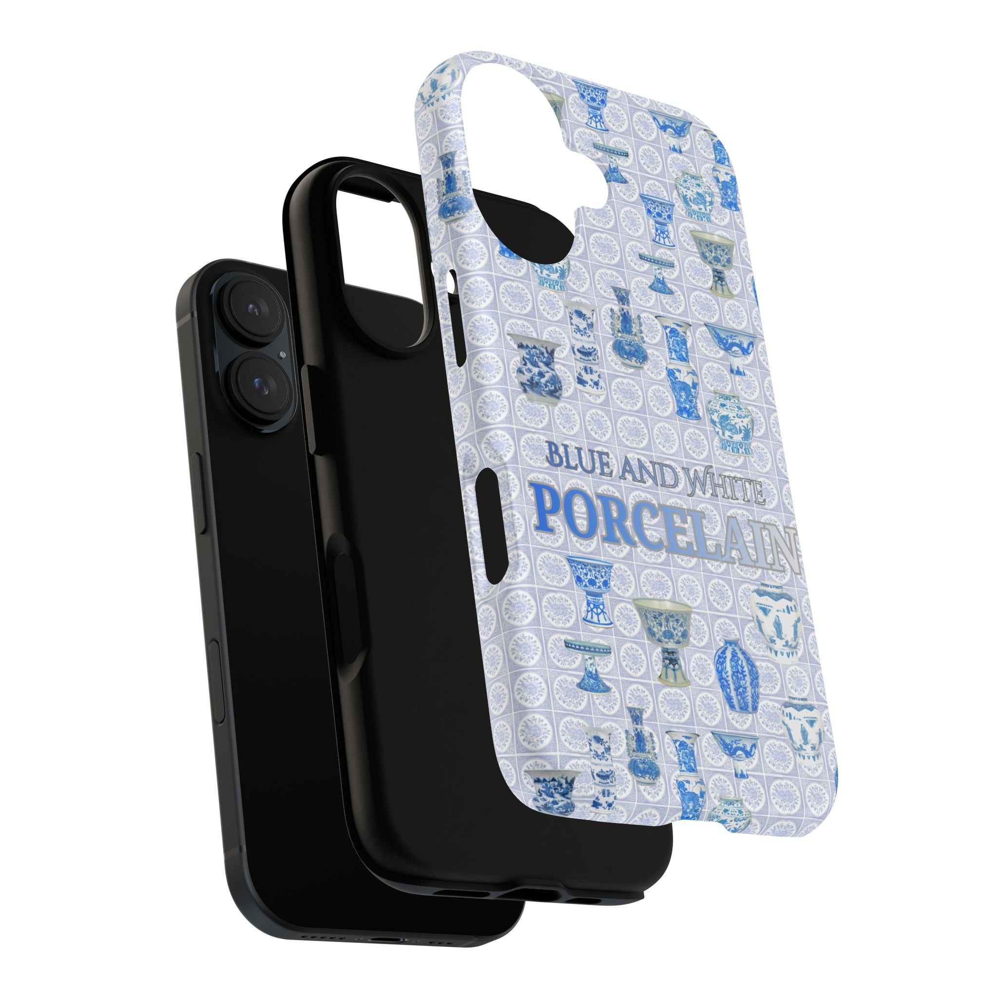 MEHIST004 Blue & White Porcelain Magnetic Tough Phone Case