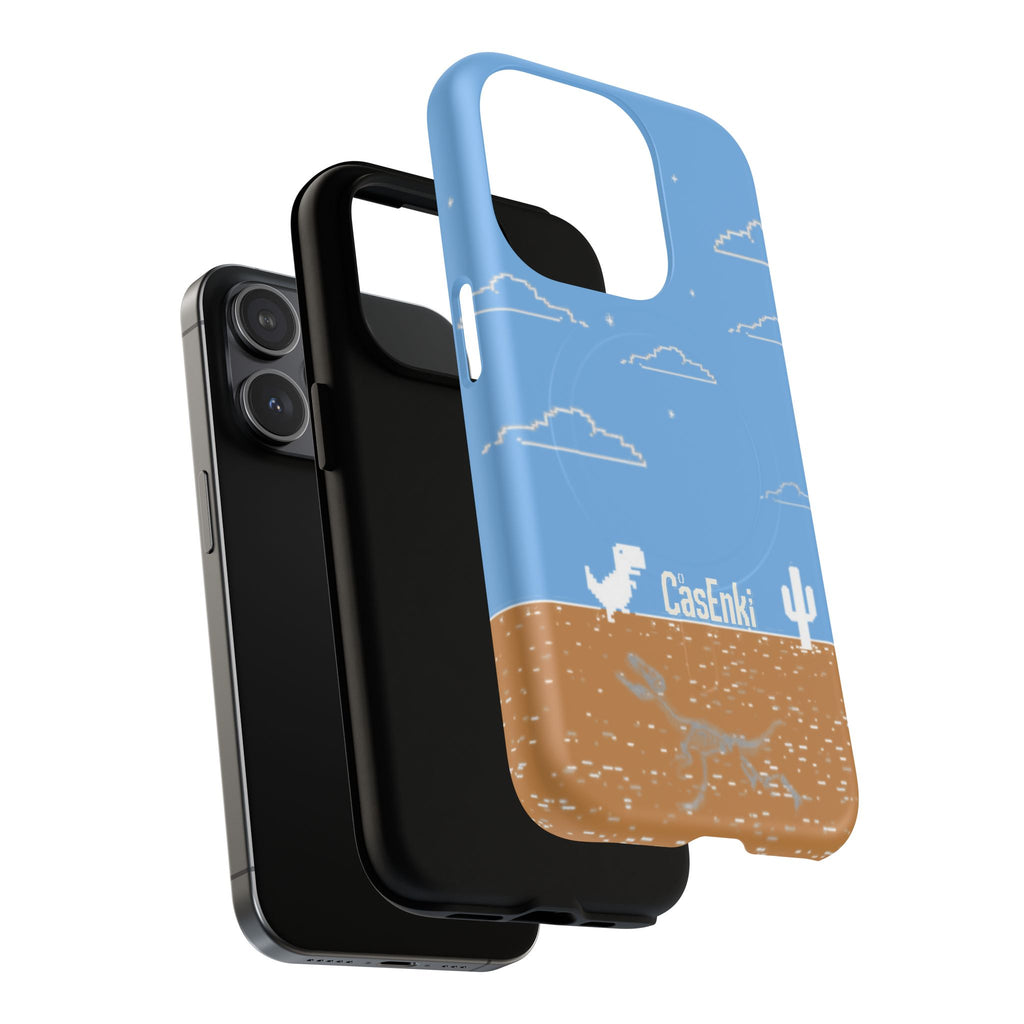 MEME004 iPhone Tough Magnetic Case — Pixel Runner Desert Design