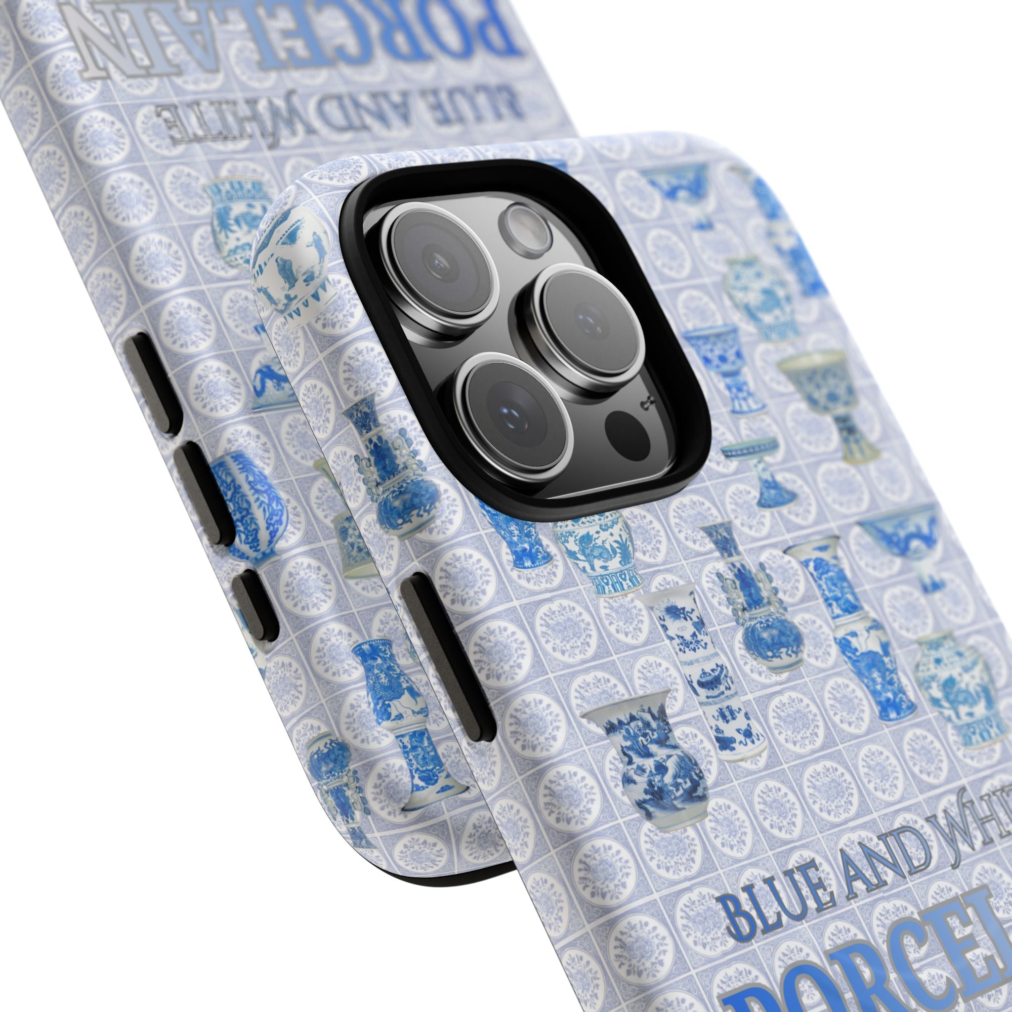 MEHIST004 Blue & White Porcelain Magnetic Tough Phone Case