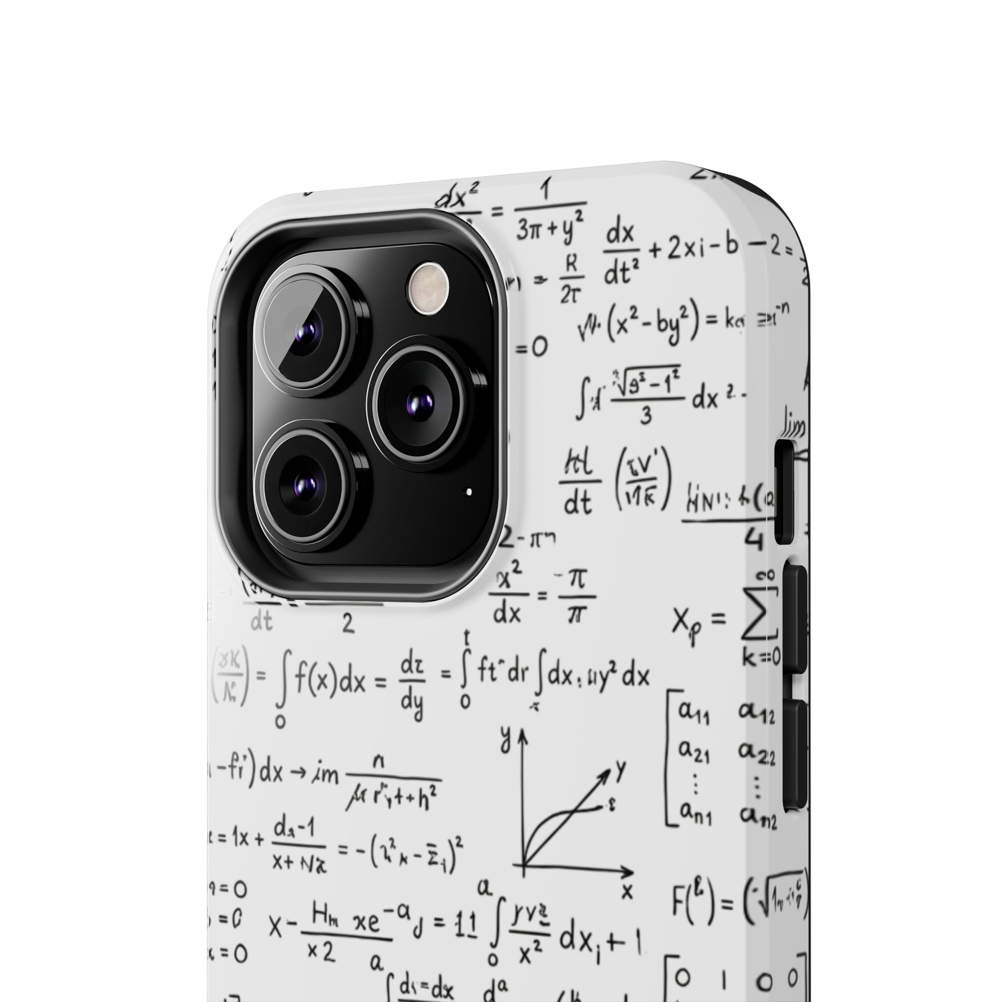 NO003 Math Equations Tough Phone Case — Vintage Handwritten Formula Protective Cover