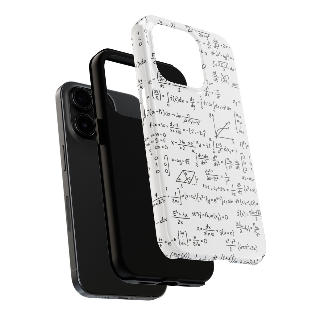 NO003 Math Equations Tough Phone Case — Vintage Handwritten Formula Protective Cover