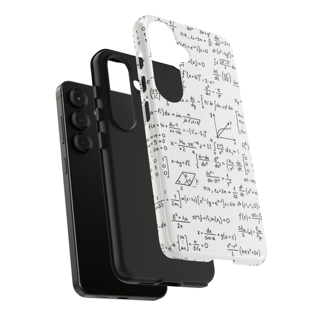 NO003 Math Equations Tough Phone Case — Vintage Handwritten Formula Protective Cover