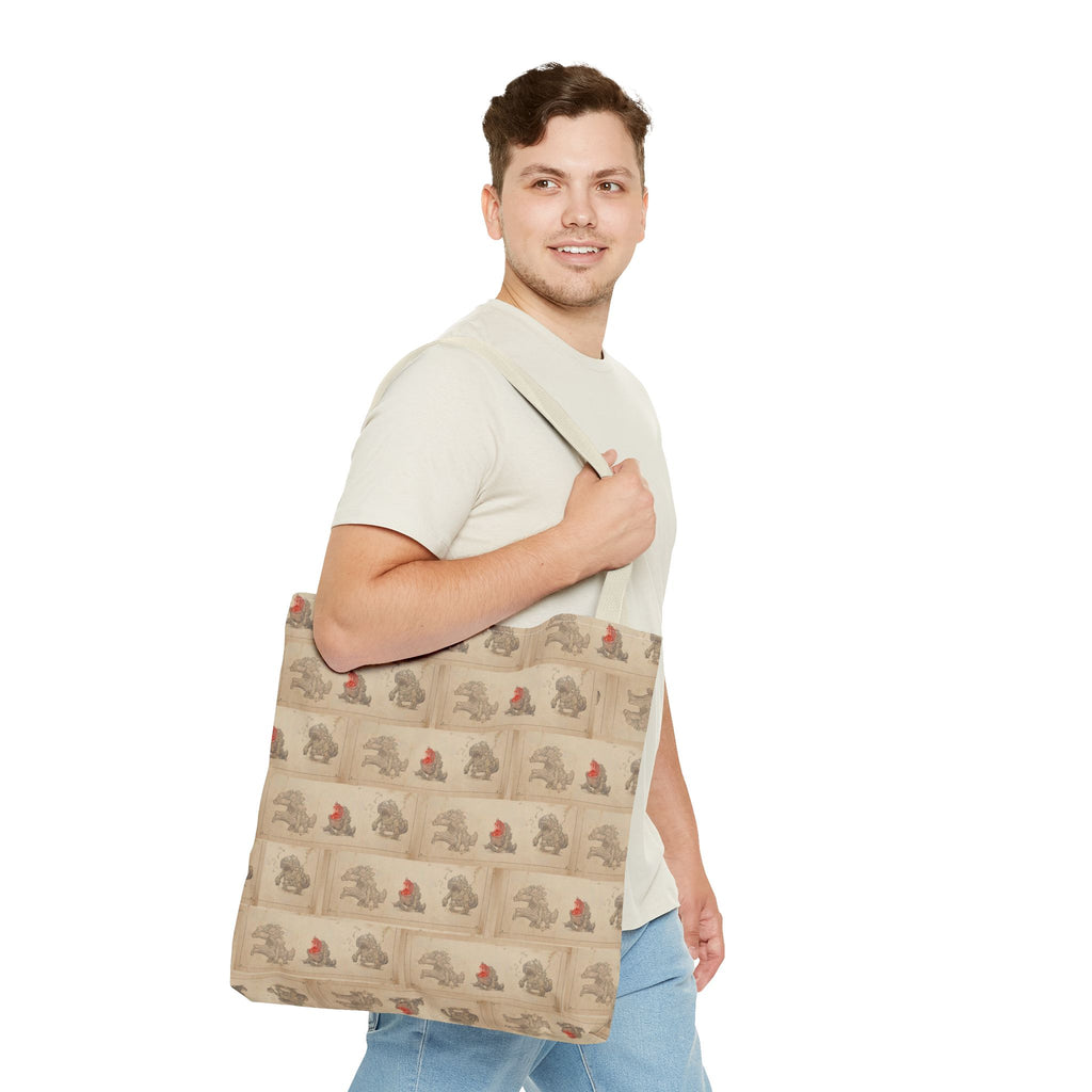 MOUMONS006 Tote Bag — Cute Retro Dog Shopper