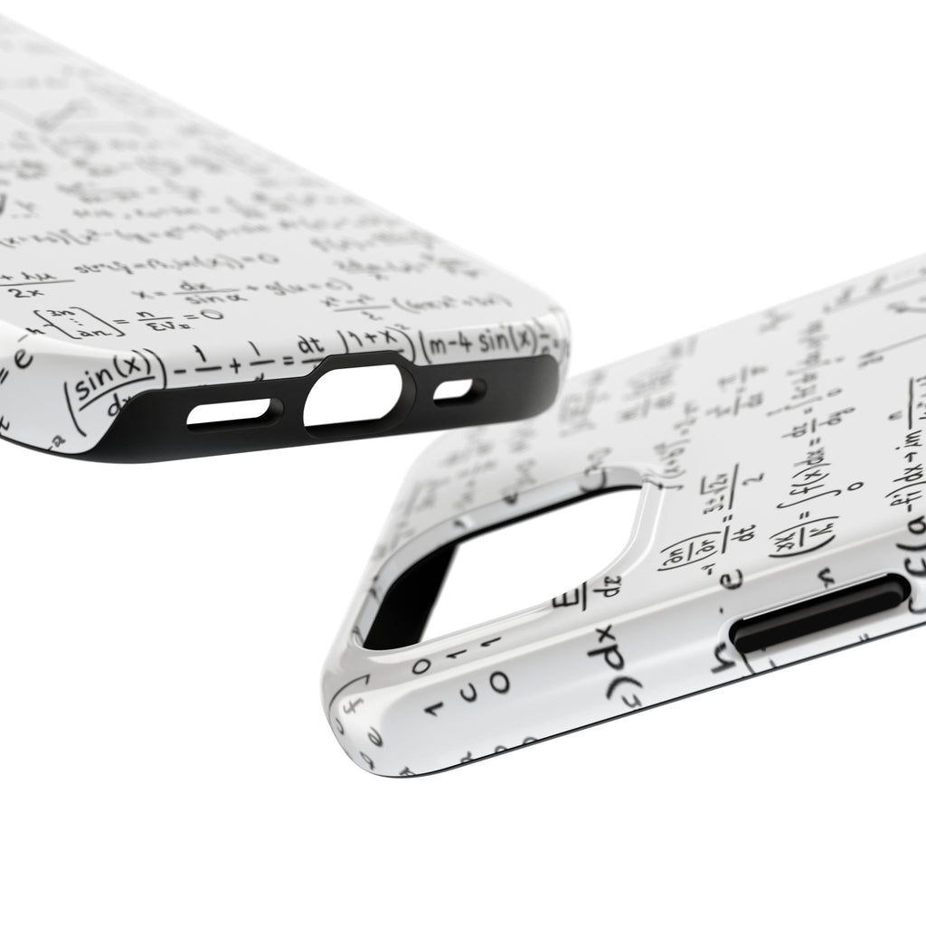 NO003 Math Equations Tough Phone Case — Vintage Handwritten Formula Protective Cover