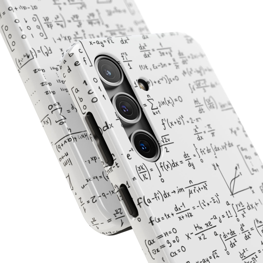 NO003 Math Equations Tough Phone Case — Vintage Handwritten Formula Protective Cover