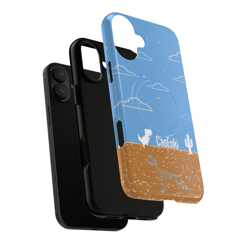 MEME004 iPhone Tough Magnetic Case — Pixel Runner Desert Design