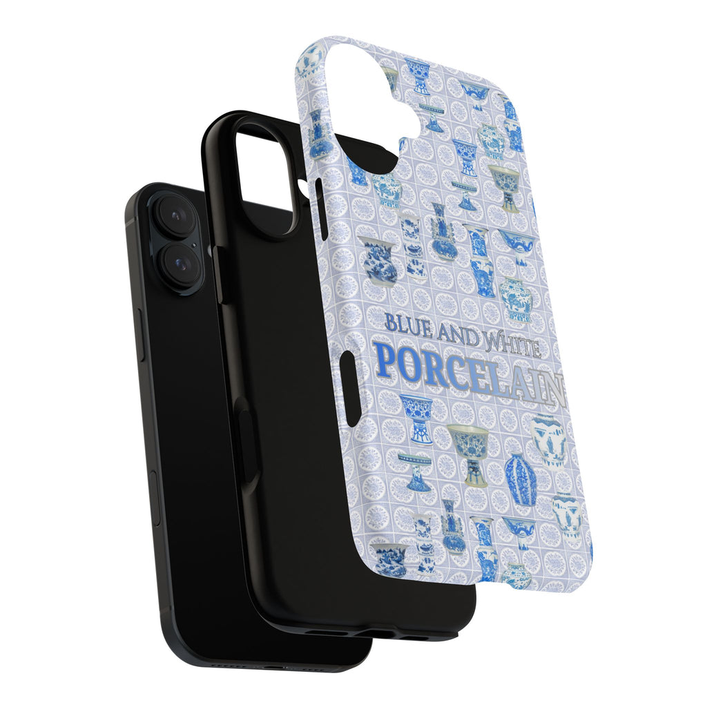 MEHIST004 Blue & White Porcelain Magnetic Tough Phone Case