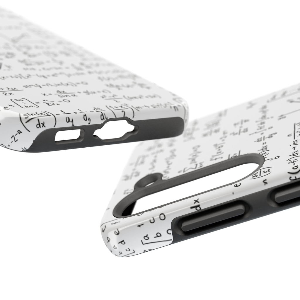 NO003 Math Equations Tough Phone Case — Vintage Handwritten Formula Protective Cover