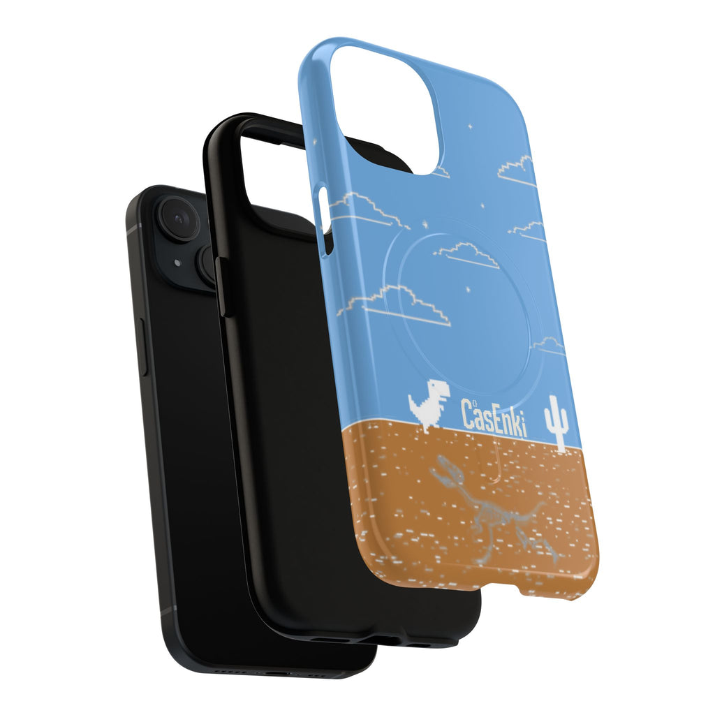 MEME004 iPhone Tough Magnetic Case — Pixel Runner Desert Design