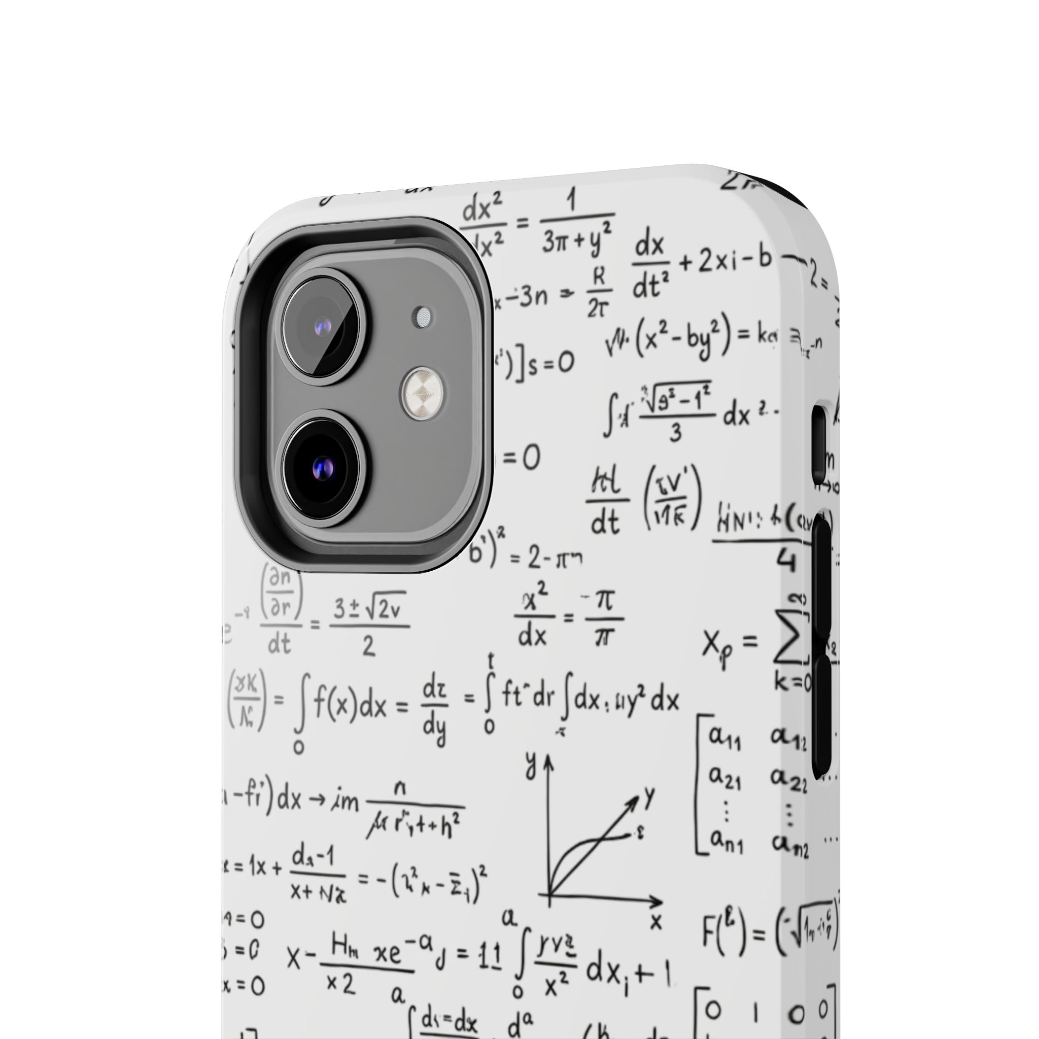 NO003 Math Equations Tough Phone Case — Vintage Handwritten Formula Protective Cover