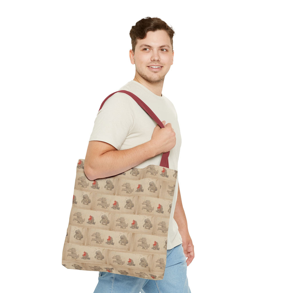 MOUMONS006 Tote Bag — Cute Retro Dog Shopper