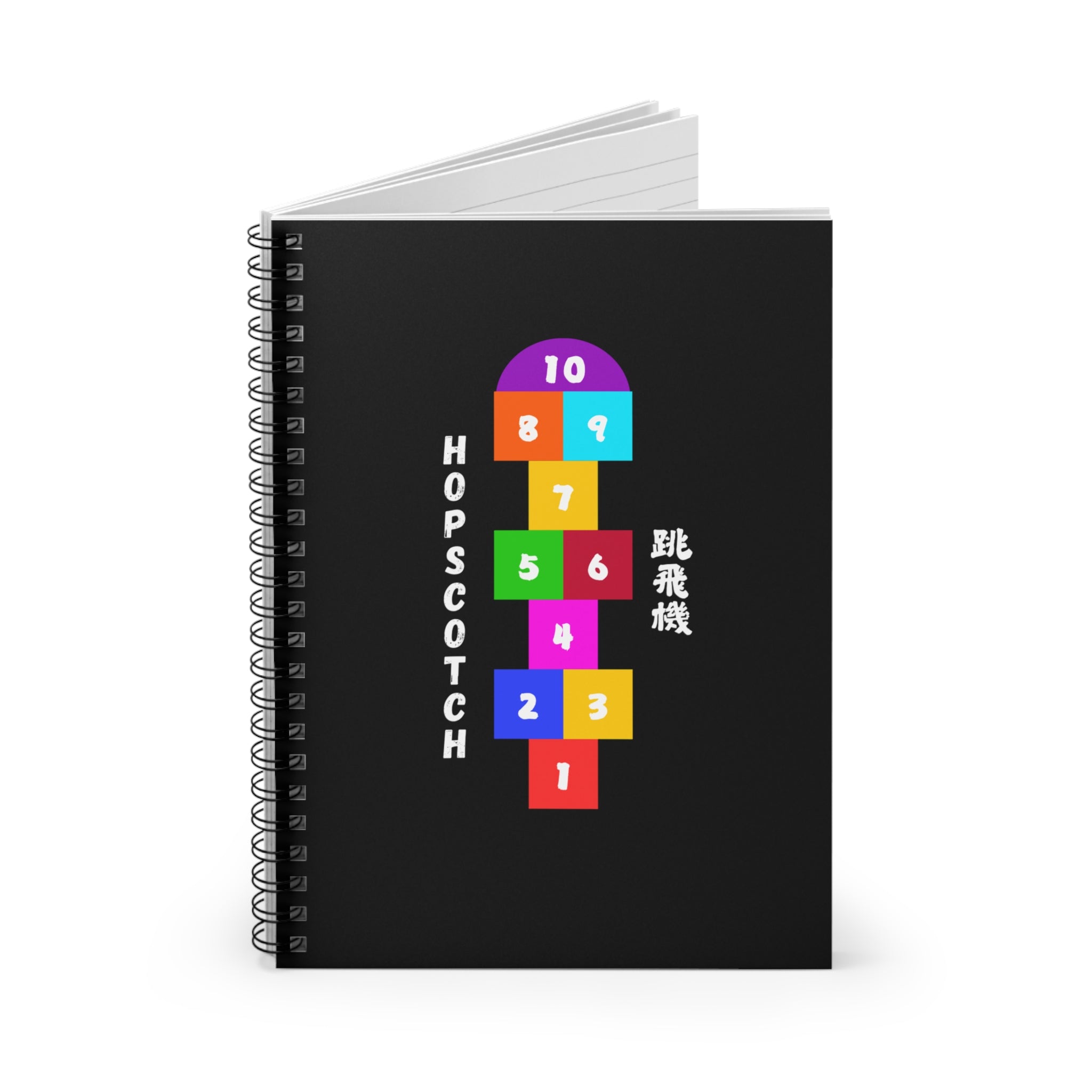 Spiral Notebook Hopscotch Game Culture Ruled Line