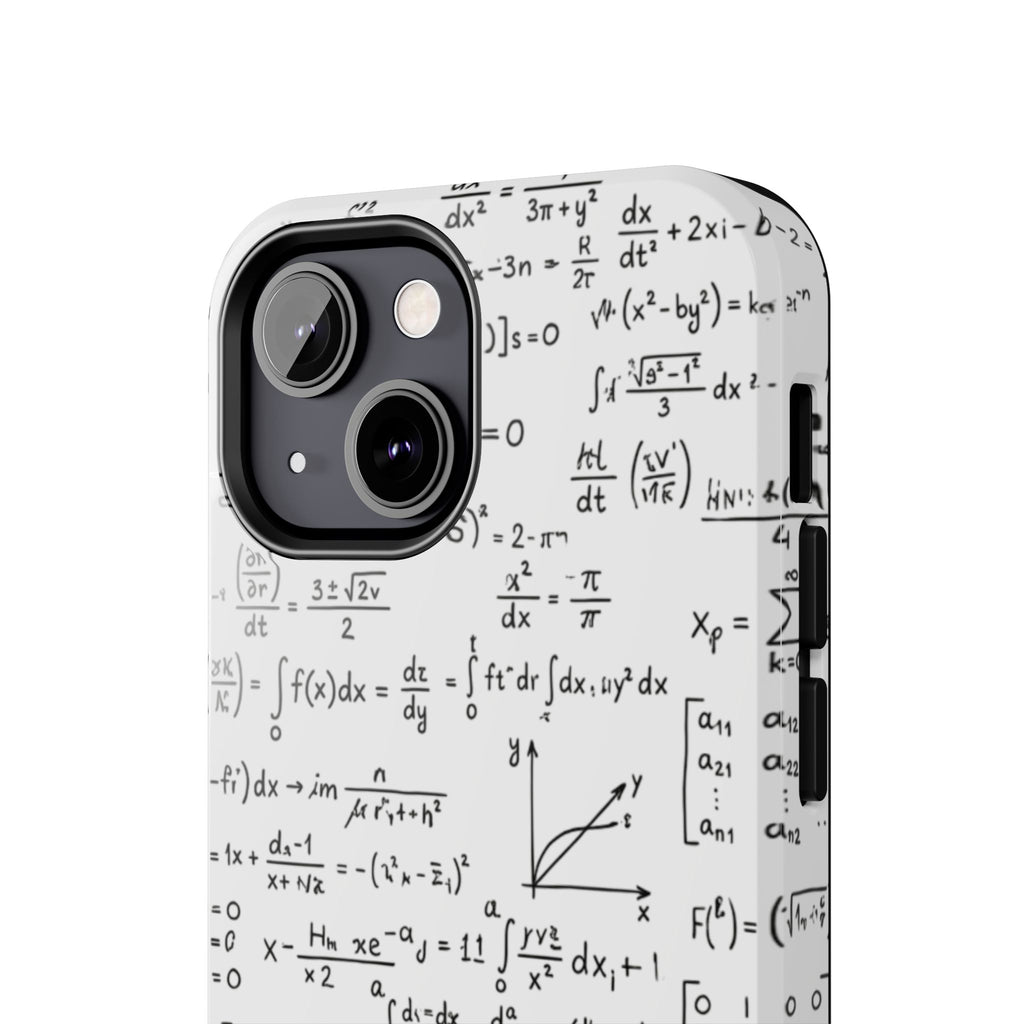 NO003 Math Equations Tough Phone Case — Vintage Handwritten Formula Protective Cover