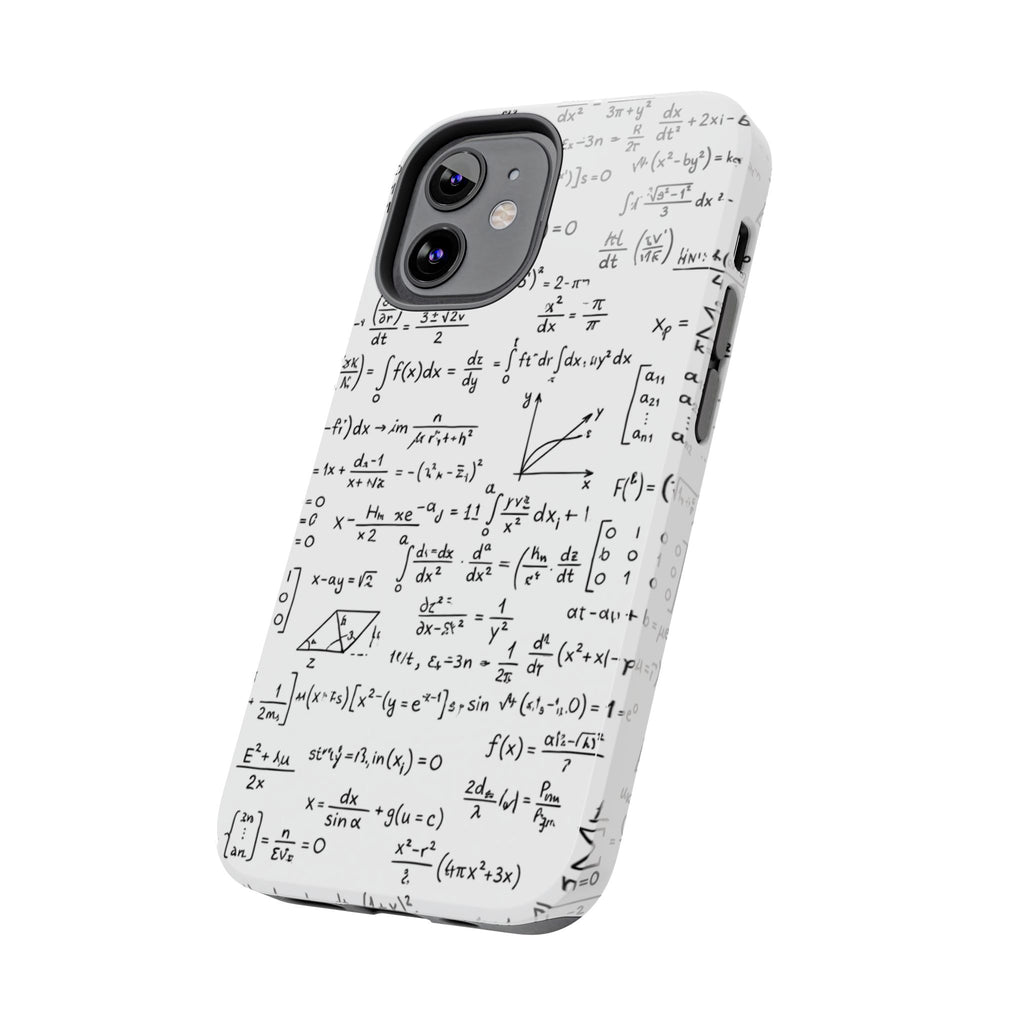 NO003 Math Equations Tough Phone Case — Vintage Handwritten Formula Protective Cover