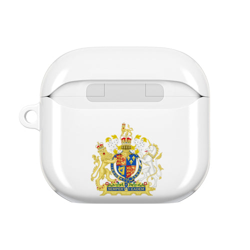 AirPods Case — Vintage Royal Portrait & Coat of Arms Protective Cover