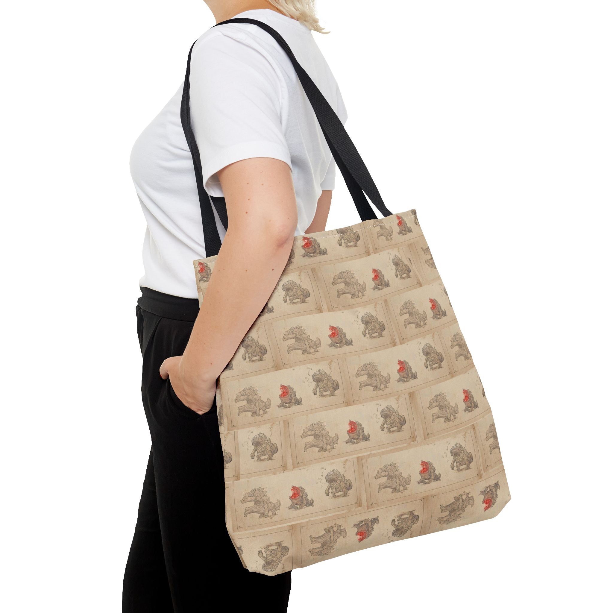 MOUMONS006 Tote Bag — Cute Retro Dog Shopper