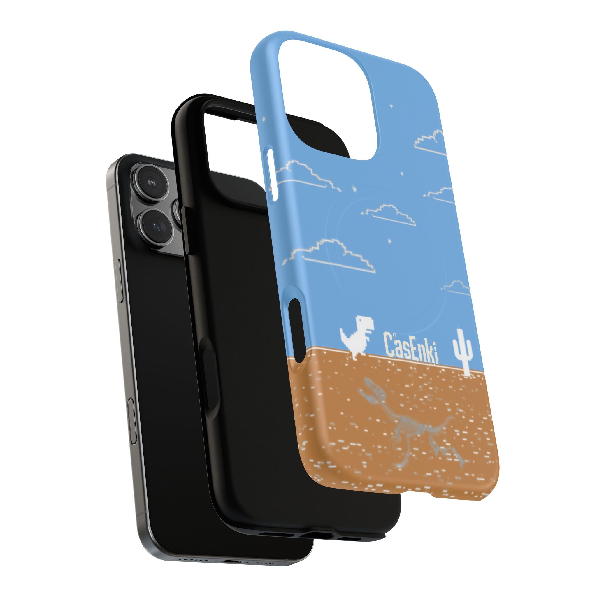 MEME004 iPhone Tough Magnetic Case — Pixel Runner Desert Design