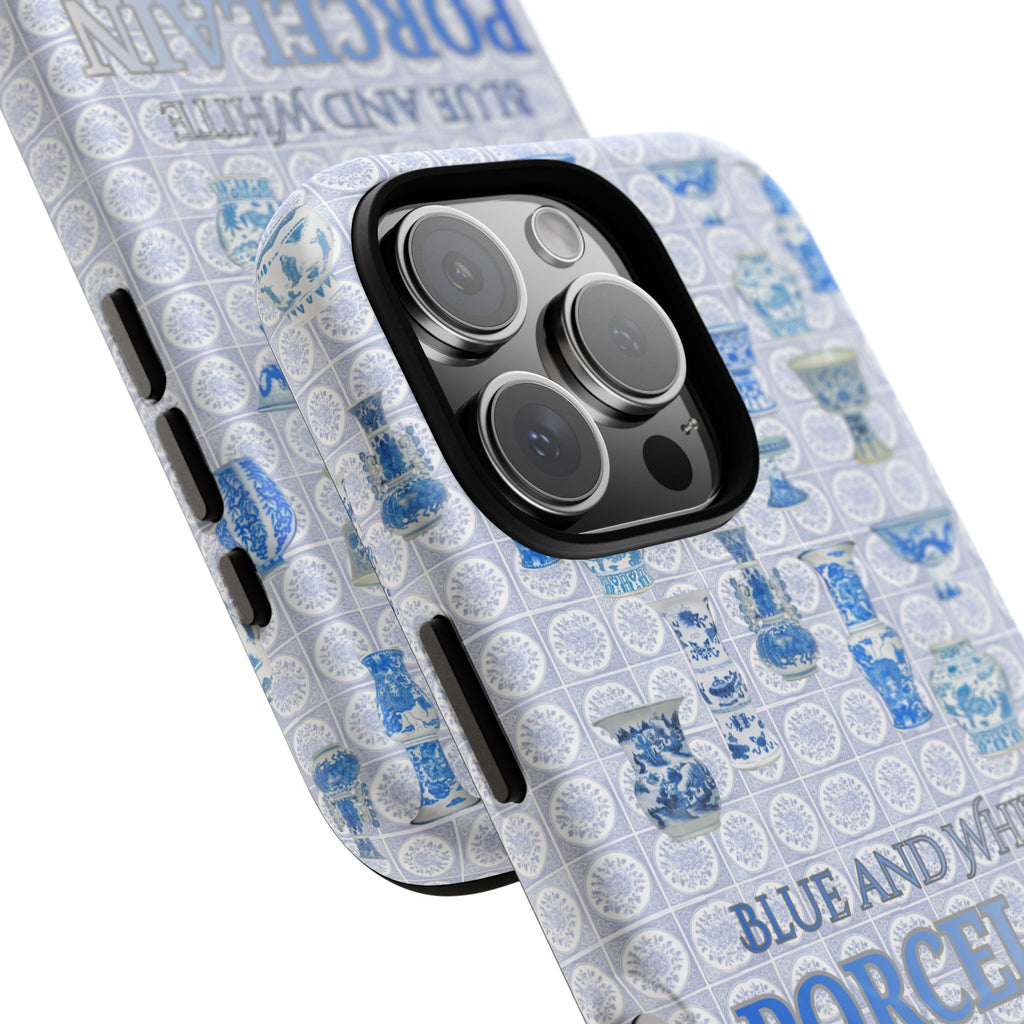 MEHIST004 Blue & White Porcelain Magnetic Tough Phone Case