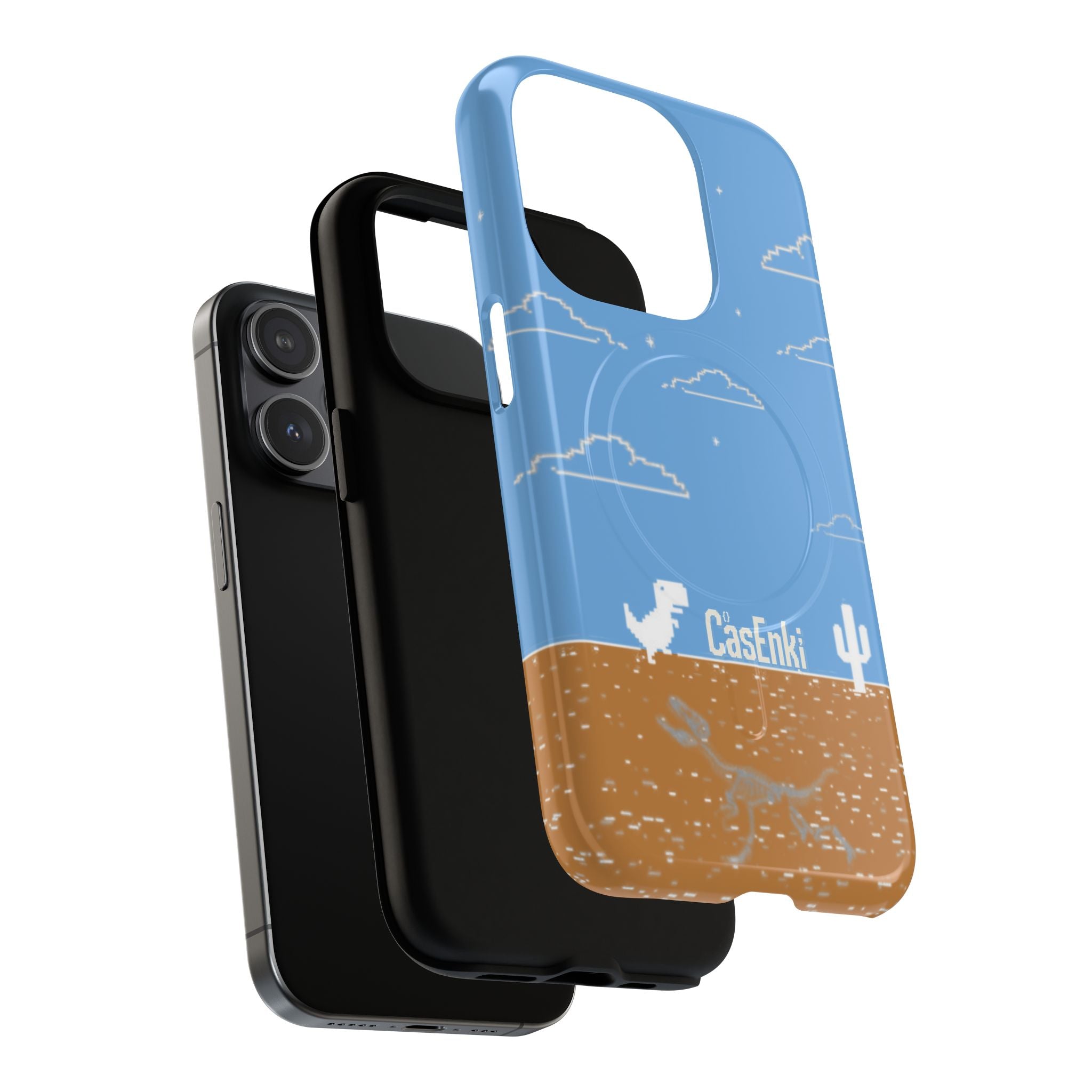 MEME004 iPhone Tough Magnetic Case — Pixel Runner Desert Design