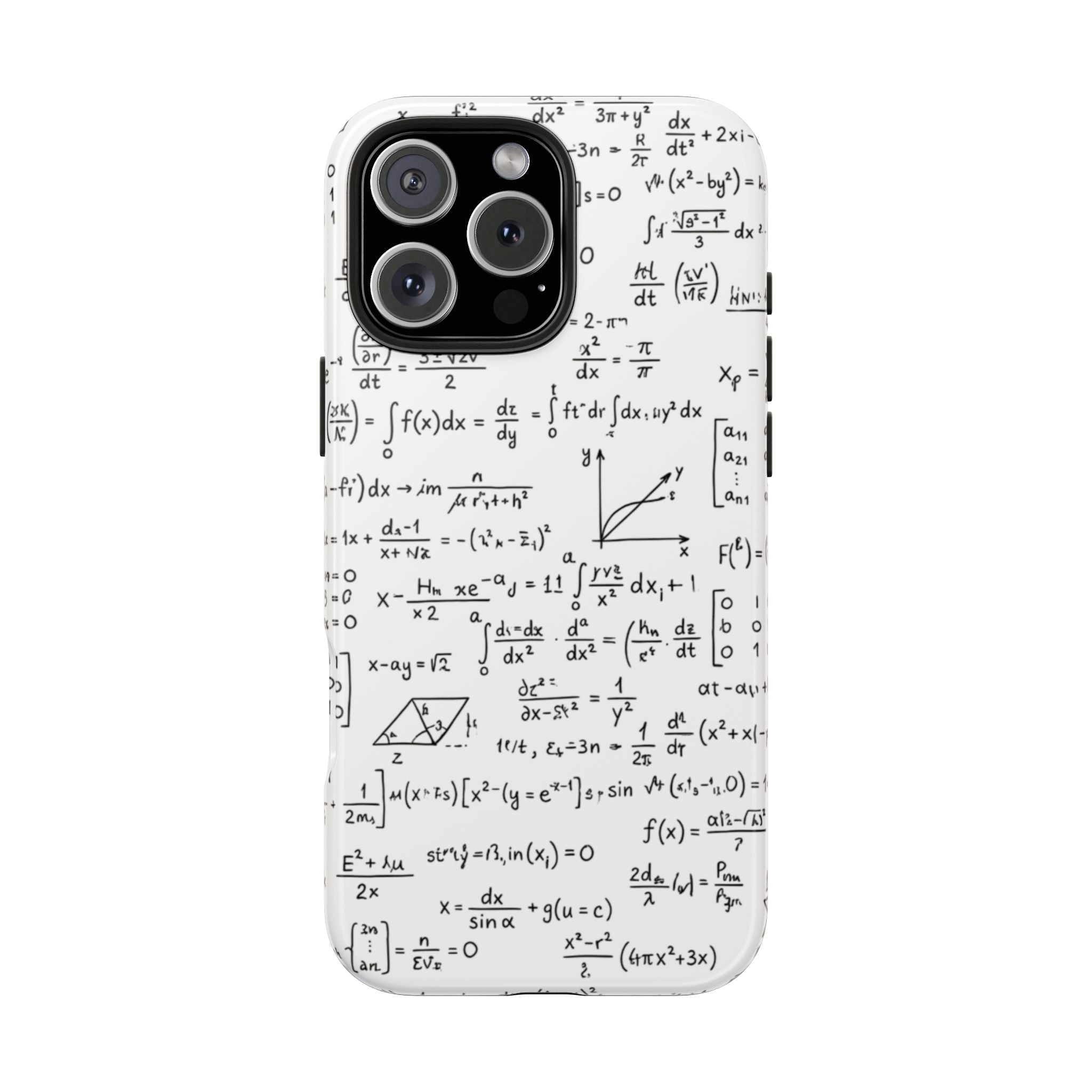 NO003 Math Equations Tough Phone Case — Vintage Handwritten Formula Protective Cover