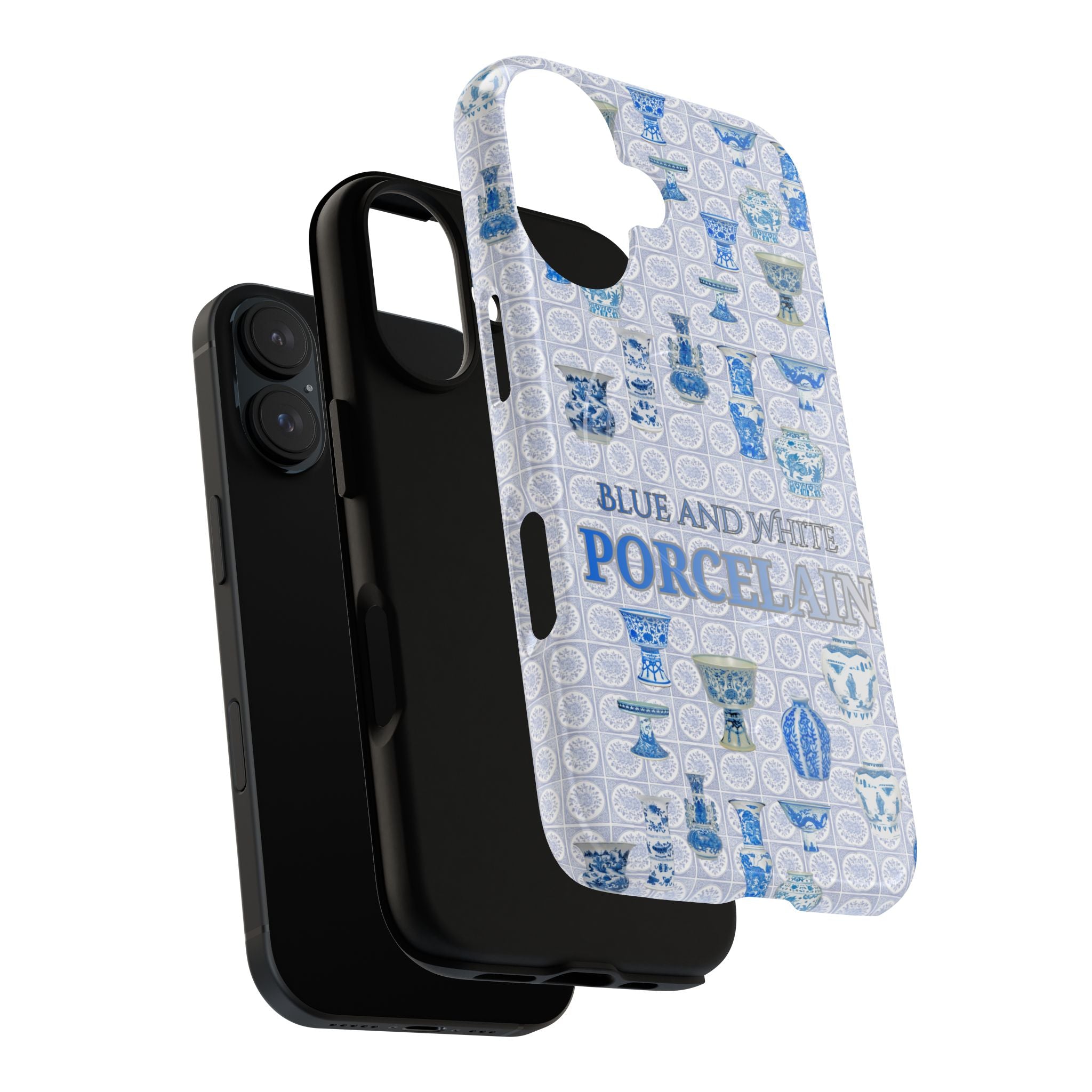 MEHIST004 Blue & White Porcelain Magnetic Tough Phone Case