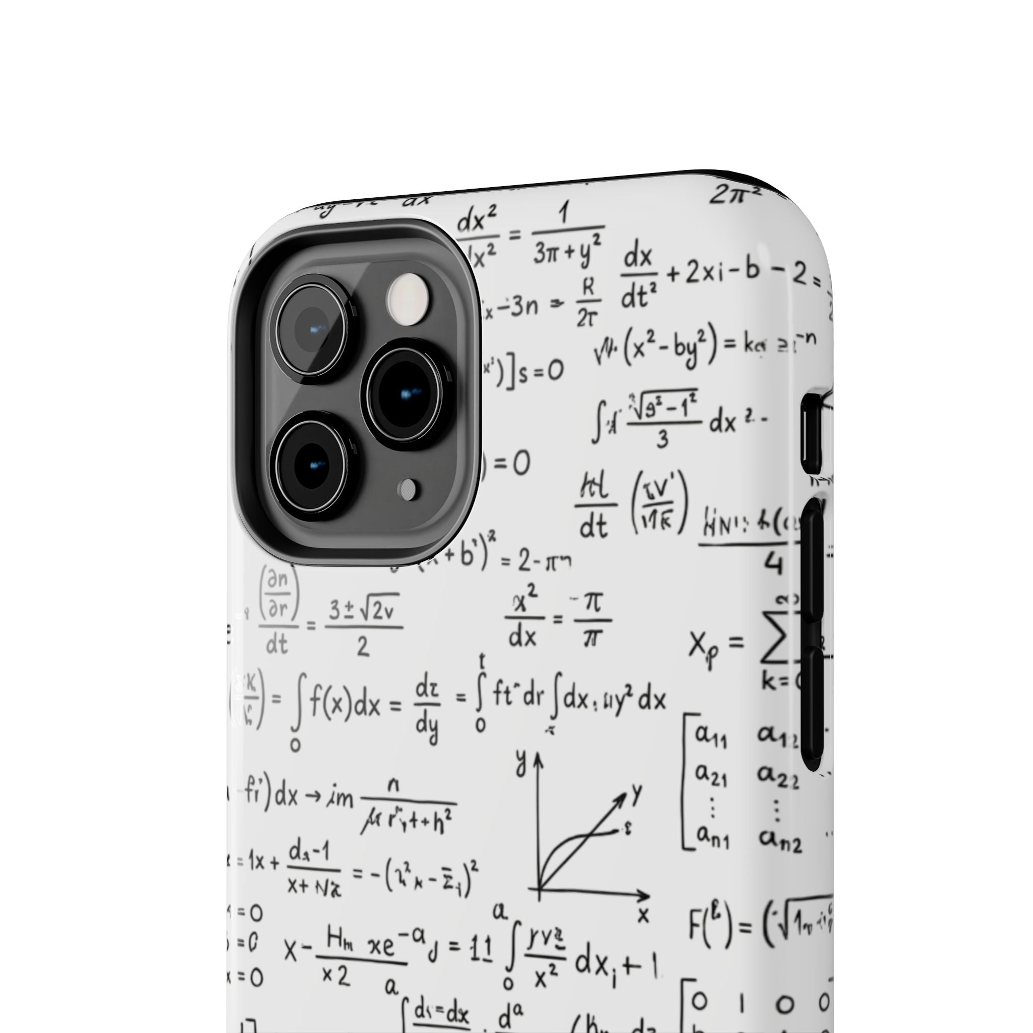 NO003 Math Equations Tough Phone Case — Vintage Handwritten Formula Protective Cover