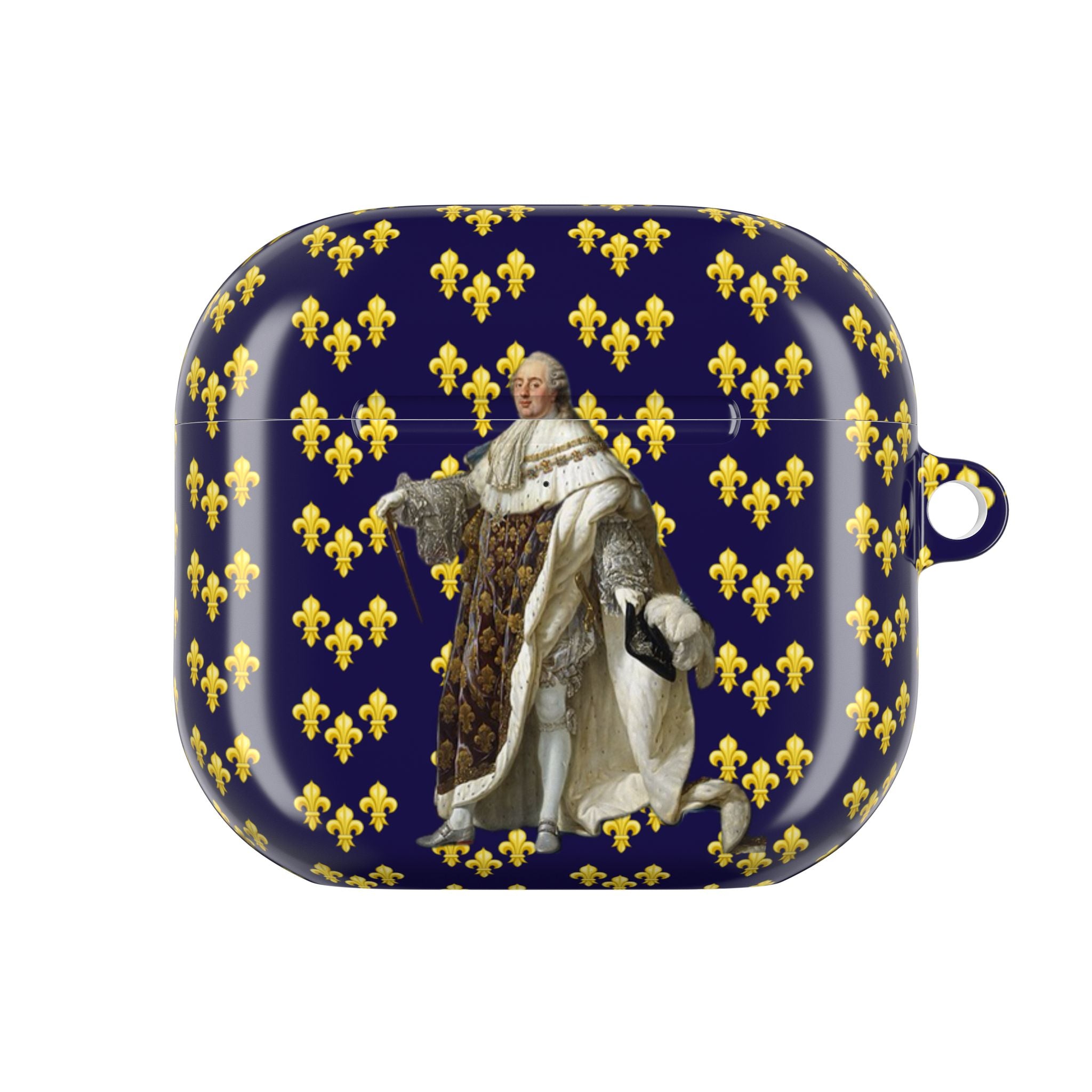 POD001 Regal French King AirPod Case – Vintage Royal Coat of Arms Design
