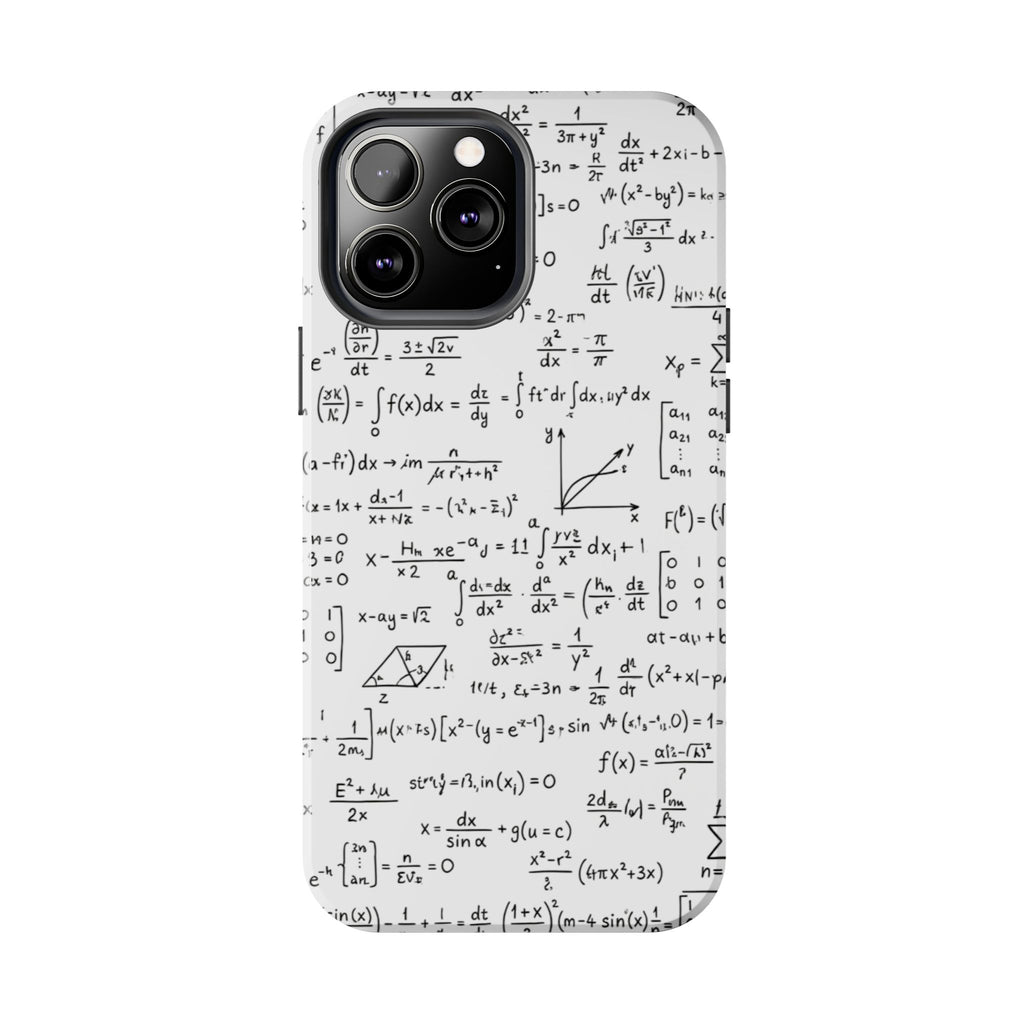 NO003 Math Equations Tough Phone Case — Vintage Handwritten Formula Protective Cover