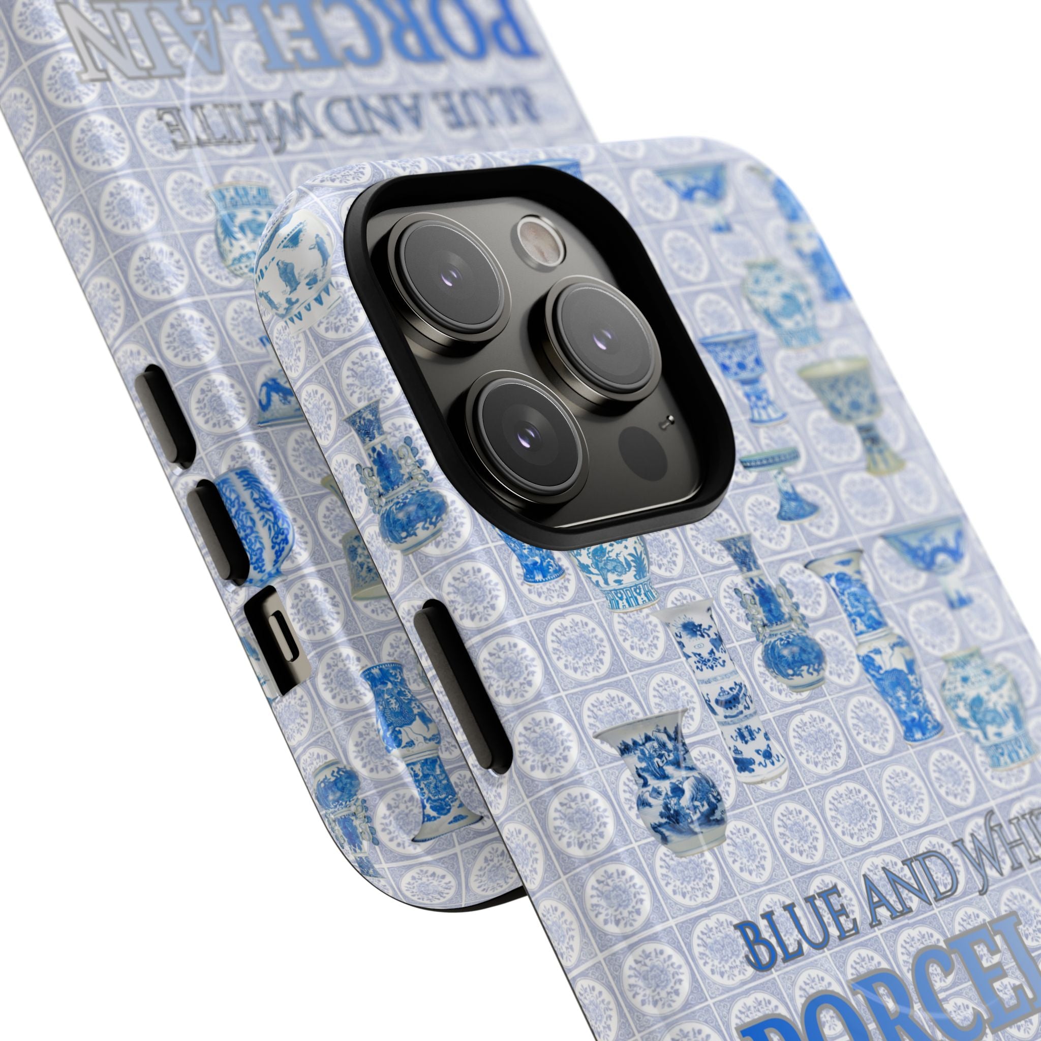 MEHIST004 Blue & White Porcelain Magnetic Tough Phone Case