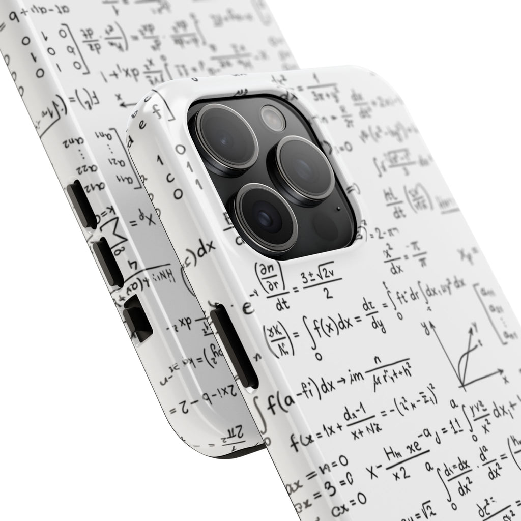 NO003 Math Equations Tough Phone Case — Vintage Handwritten Formula Protective Cover