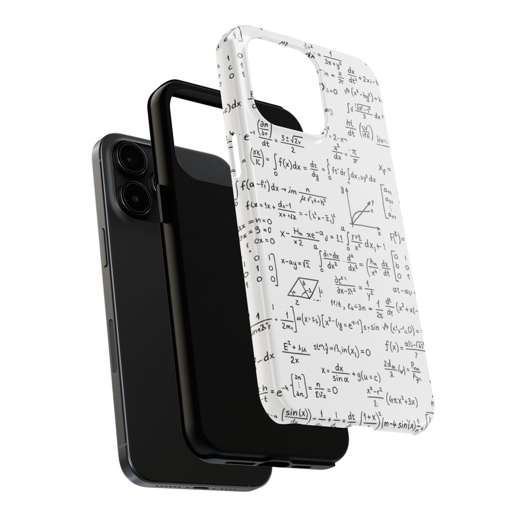 NO003 Math Equations Tough Phone Case — Vintage Handwritten Formula Protective Cover