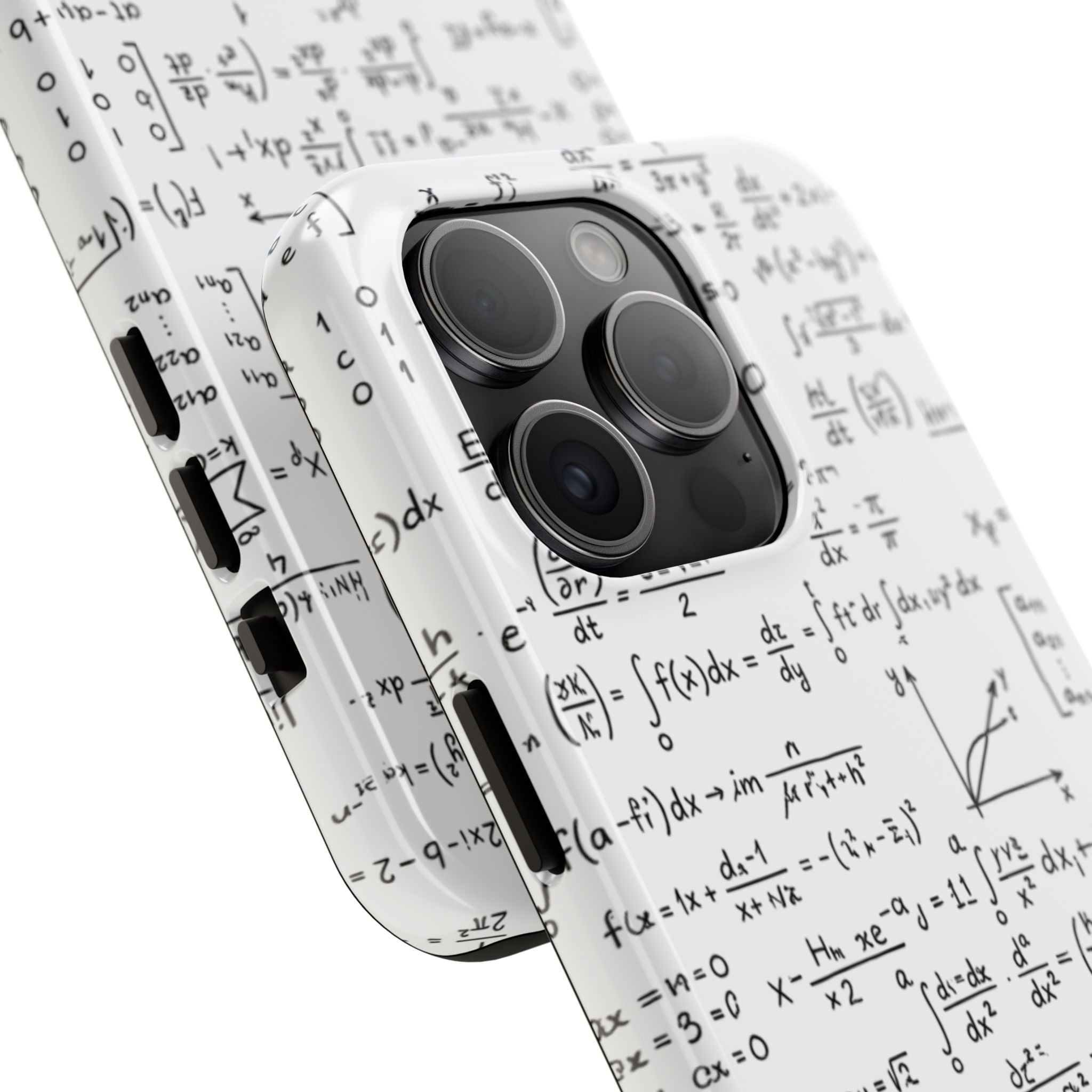 NO003 Math Equations Tough Phone Case — Vintage Handwritten Formula Protective Cover