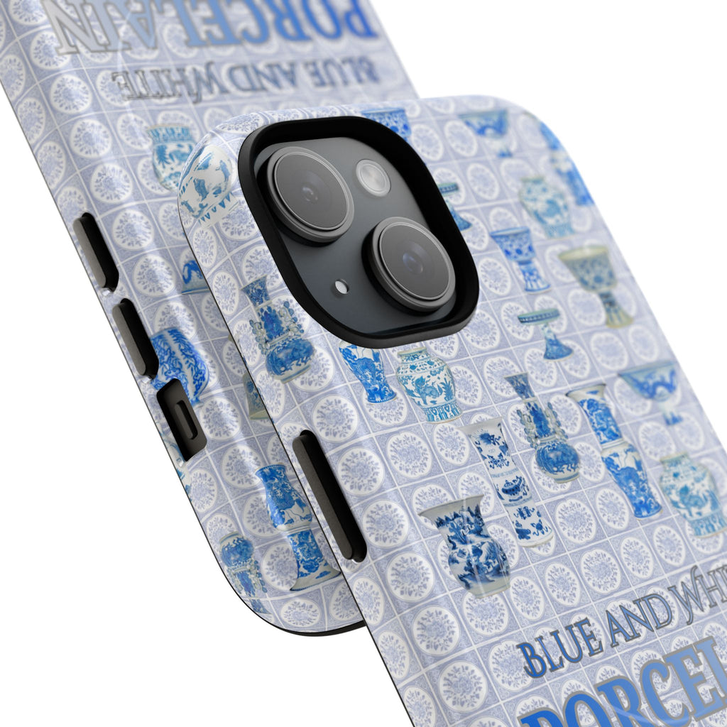 MEHIST004 Blue & White Porcelain Magnetic Tough Phone Case
