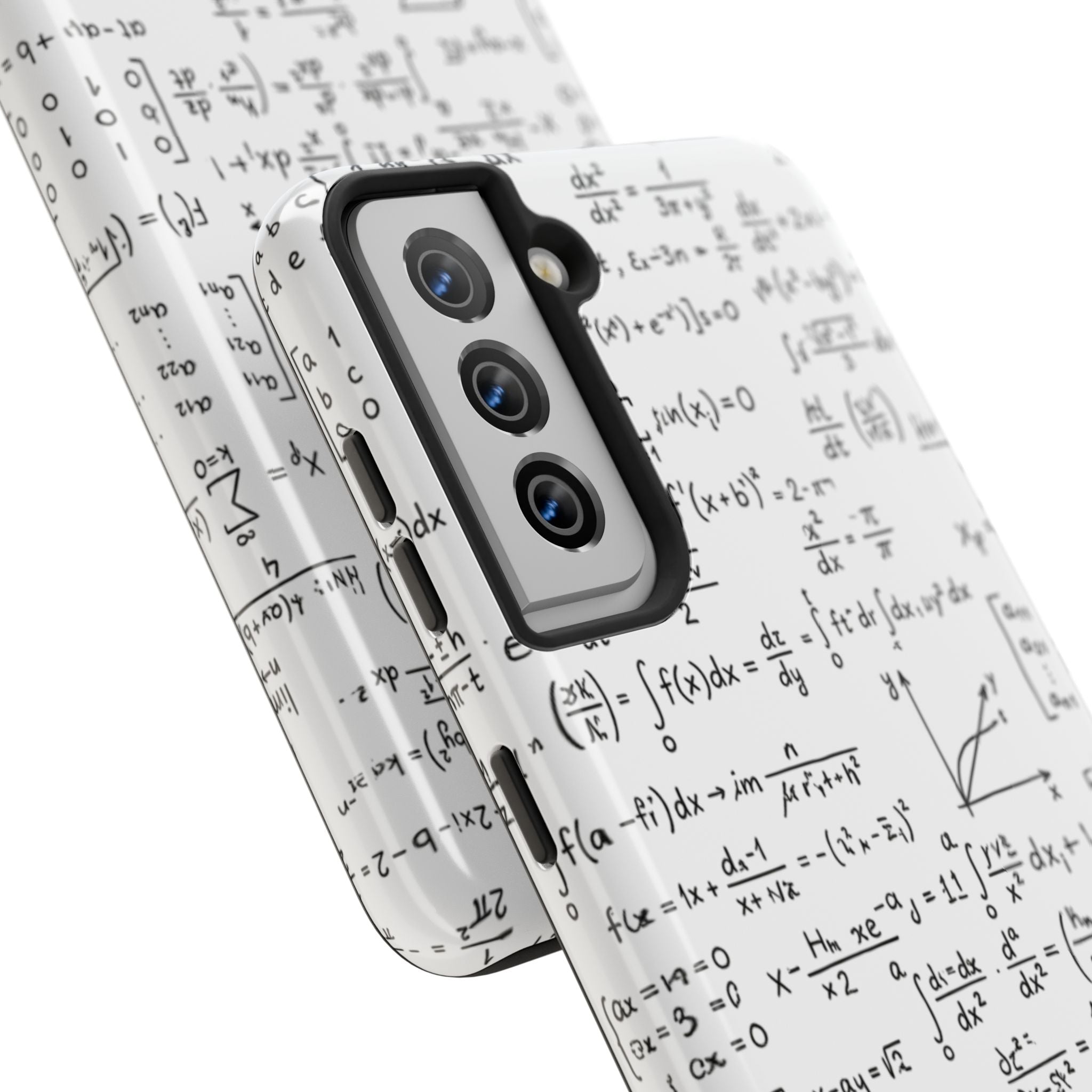 NO003 Math Equations Tough Phone Case — Vintage Handwritten Formula Protective Cover