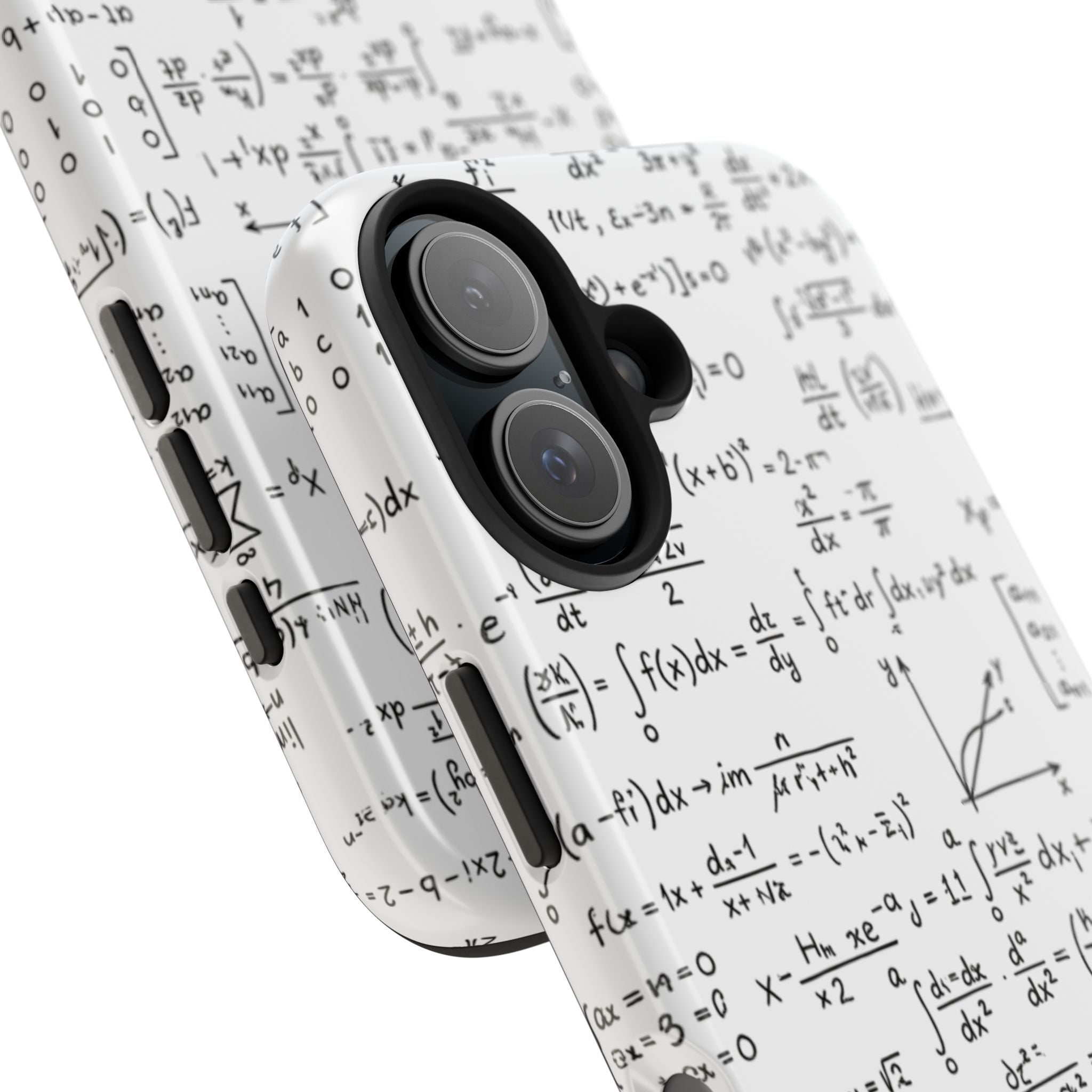 NO003 Math Equations Tough Phone Case — Vintage Handwritten Formula Protective Cover