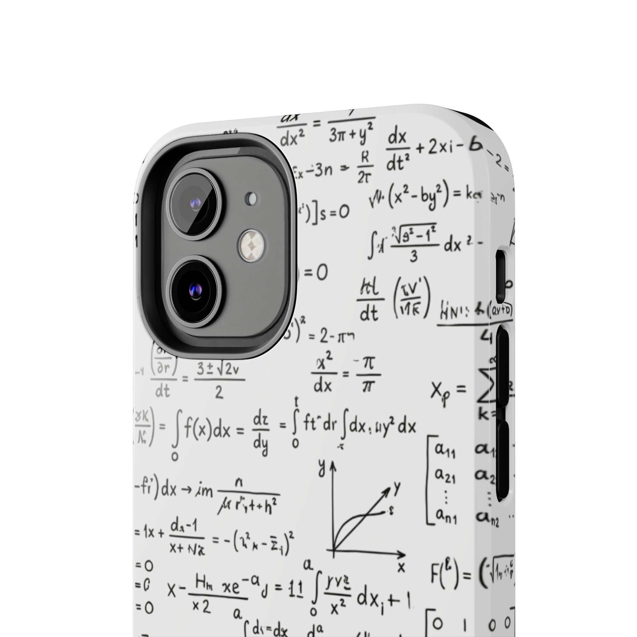 NO003 Math Equations Tough Phone Case — Vintage Handwritten Formula Protective Cover