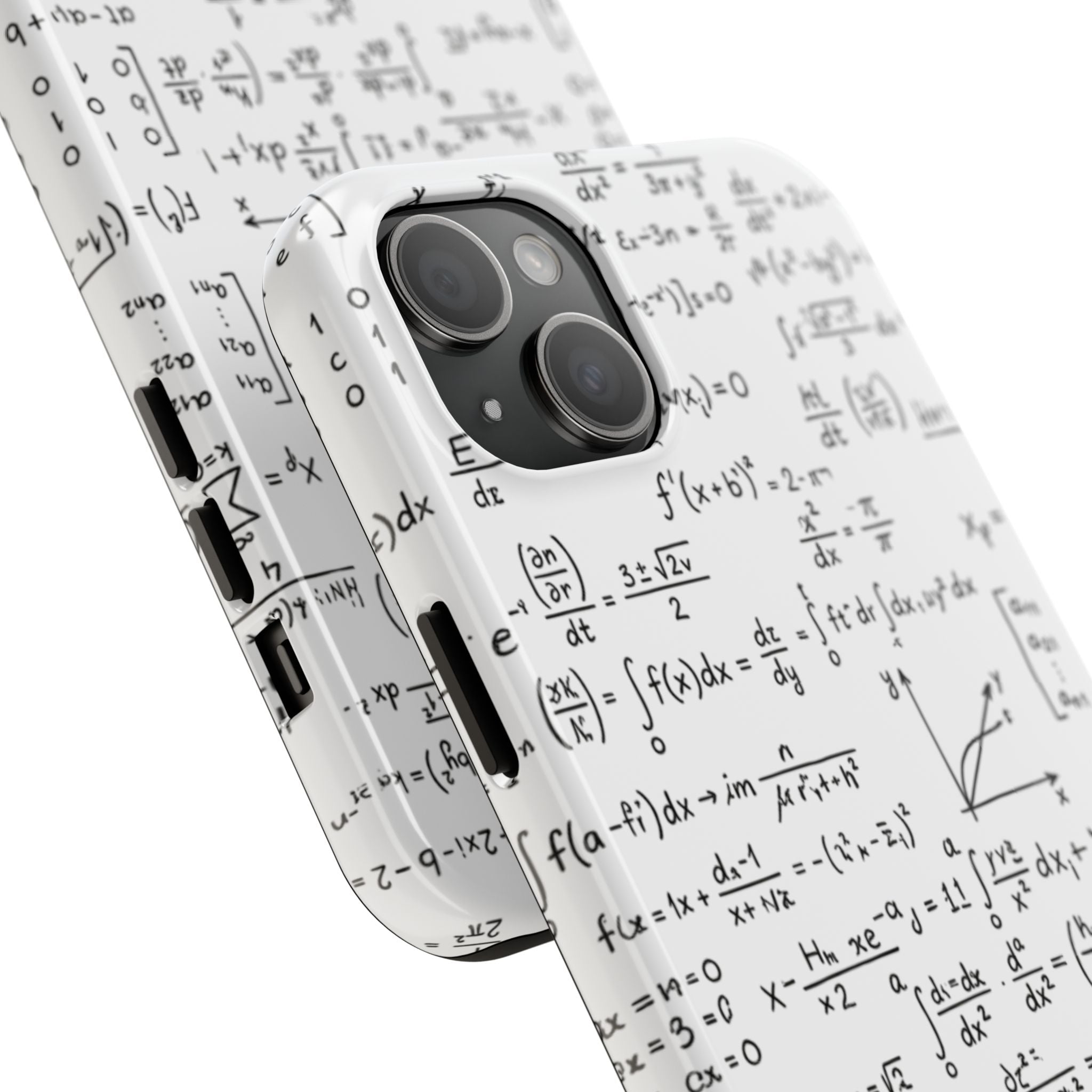 NO003 Math Equations Tough Phone Case — Vintage Handwritten Formula Protective Cover