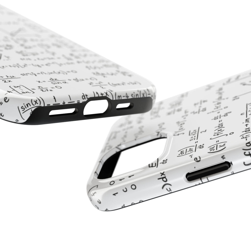 NO003 Math Equations Tough Phone Case — Vintage Handwritten Formula Protective Cover