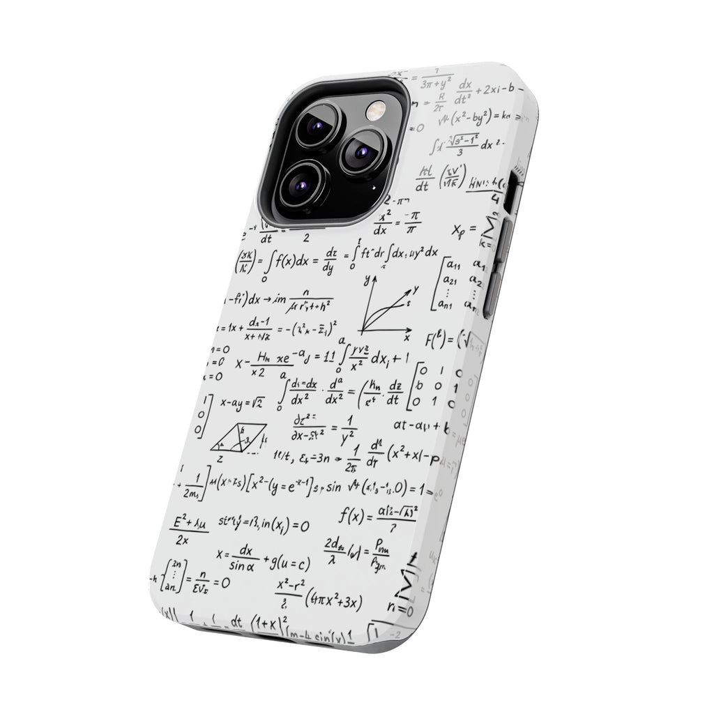 NO003 Math Equations Tough Phone Case — Vintage Handwritten Formula Protective Cover