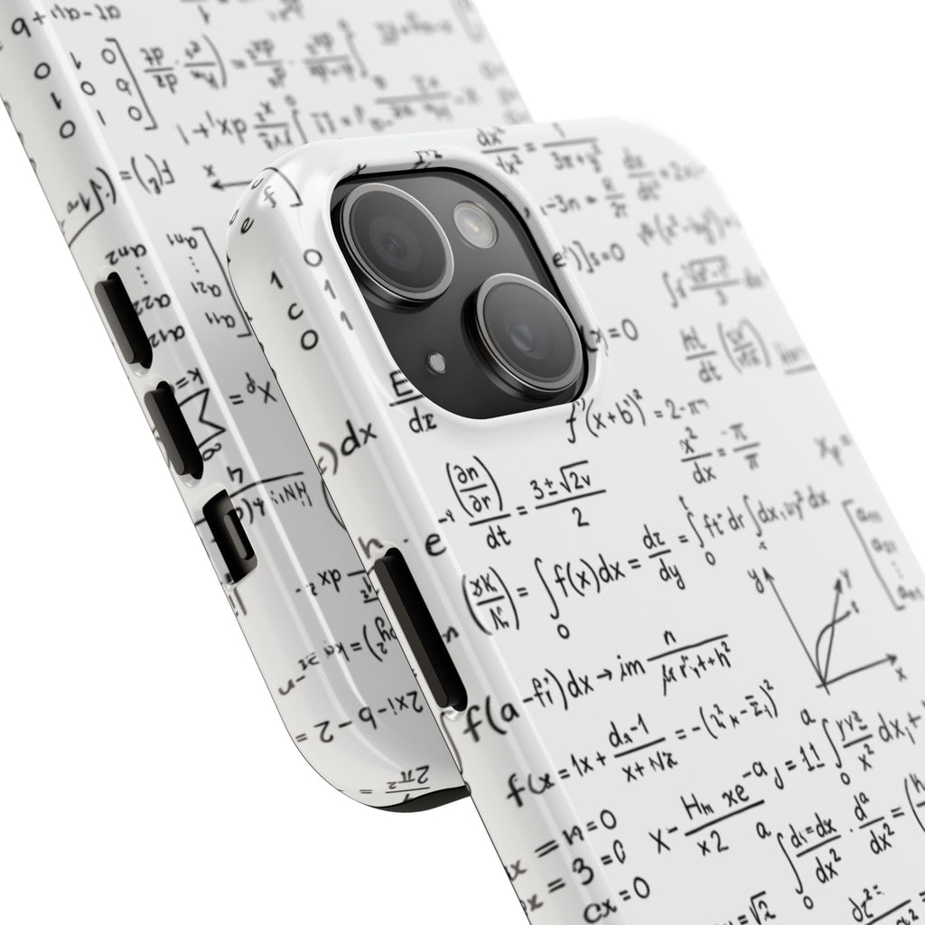 NO003 Math Equations Tough Phone Case — Vintage Handwritten Formula Protective Cover
