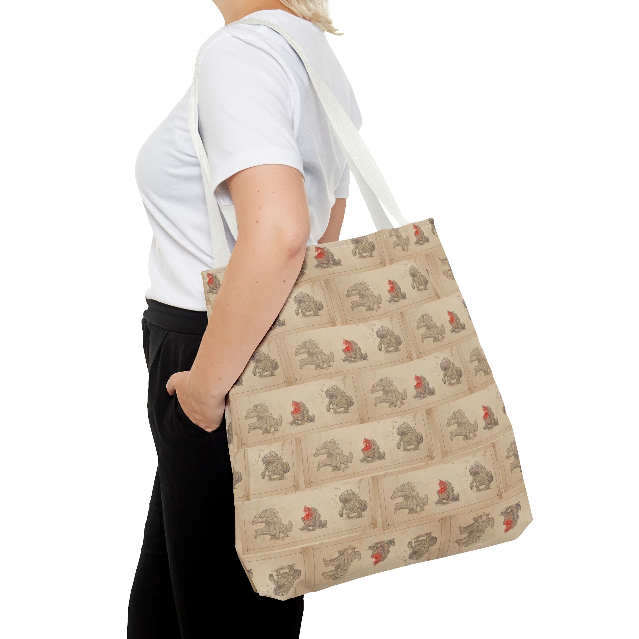 MOUMONS006 Tote Bag — Cute Retro Dog Shopper