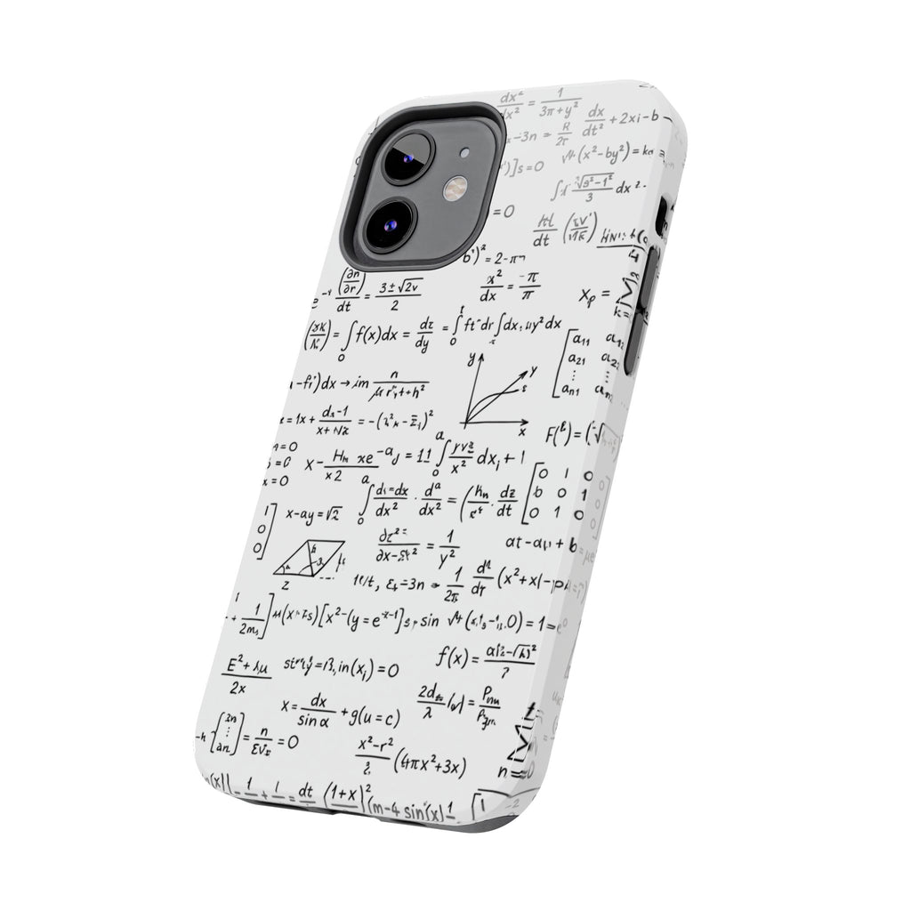 NO003 Math Equations Tough Phone Case — Vintage Handwritten Formula Protective Cover